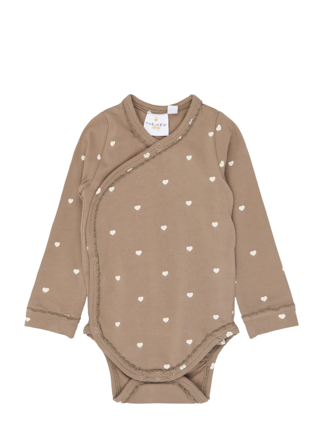 The New TNSBNova L_S Wrap Body - Baby 44-92 - TAUPE GRAY AOP TN / brown