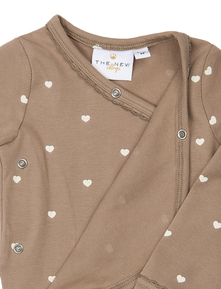 The New - TNSBNova L_S Wrap Body - langärmelige bodys - taupe gray aop tn - 3