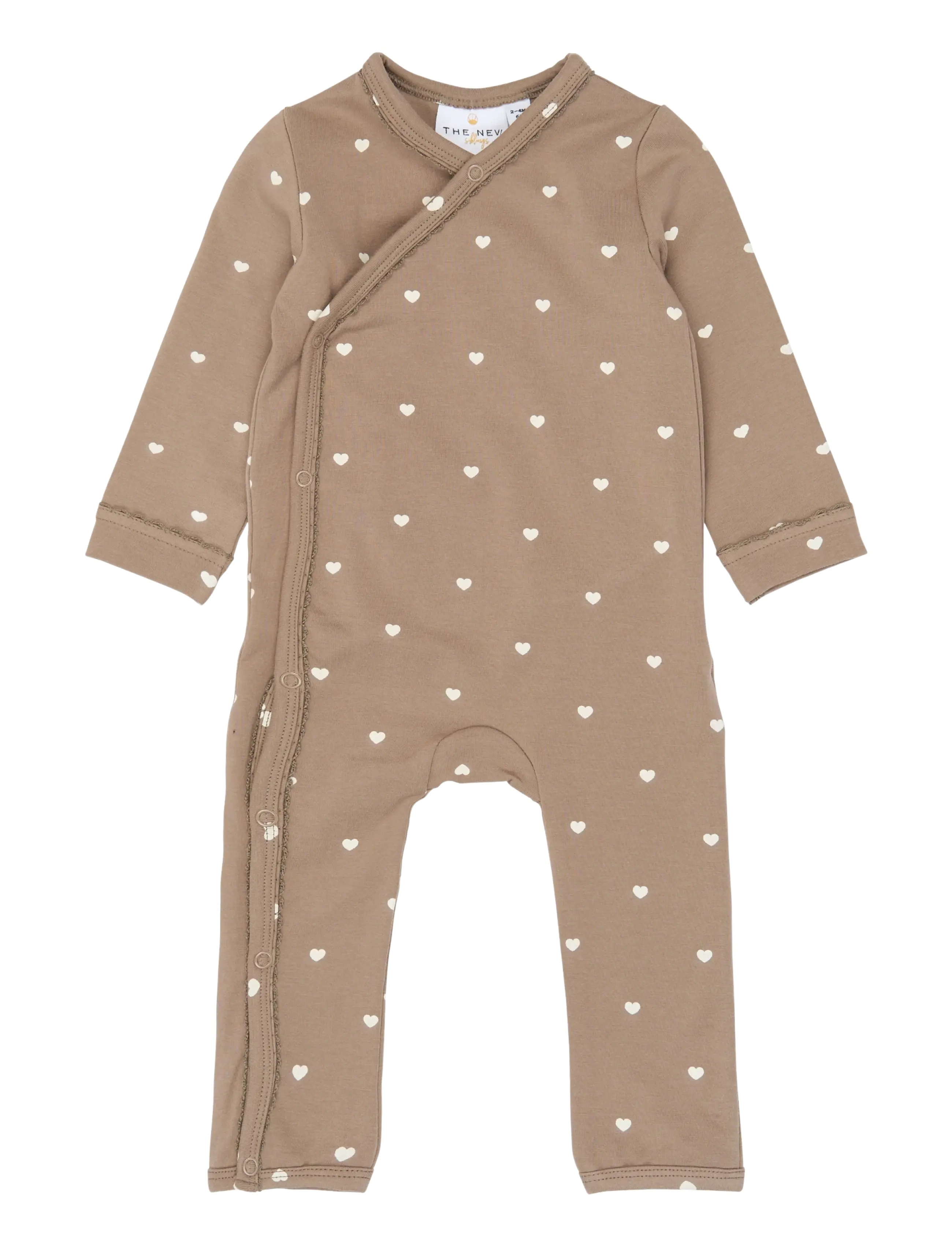 The New TNSBNova L_S Wrap Jumpsuit - Baby 44-92 - TAUPE GRAY AOP TN / grey