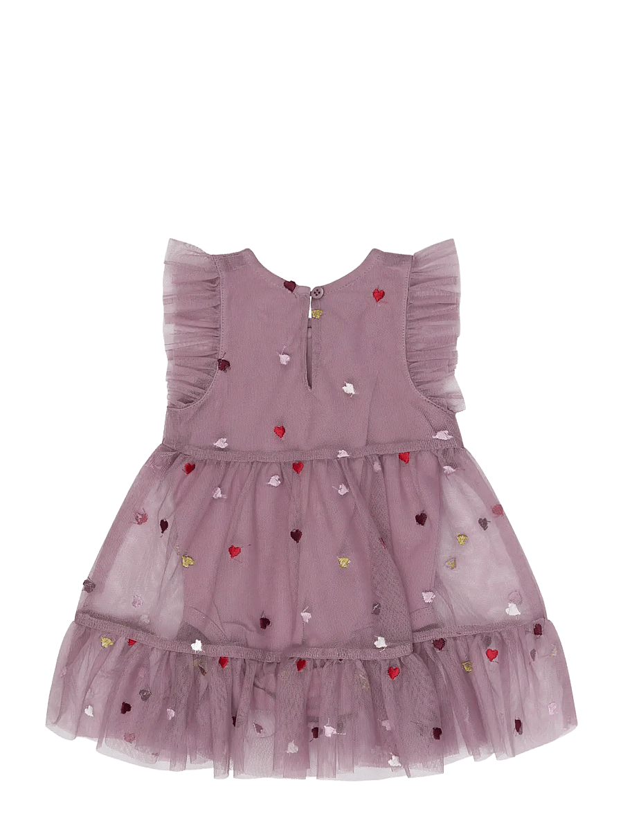 The New - TNSBVadia S_L Mesh Bodydress - kortærmede bodyer - elderberry emb tn - 1