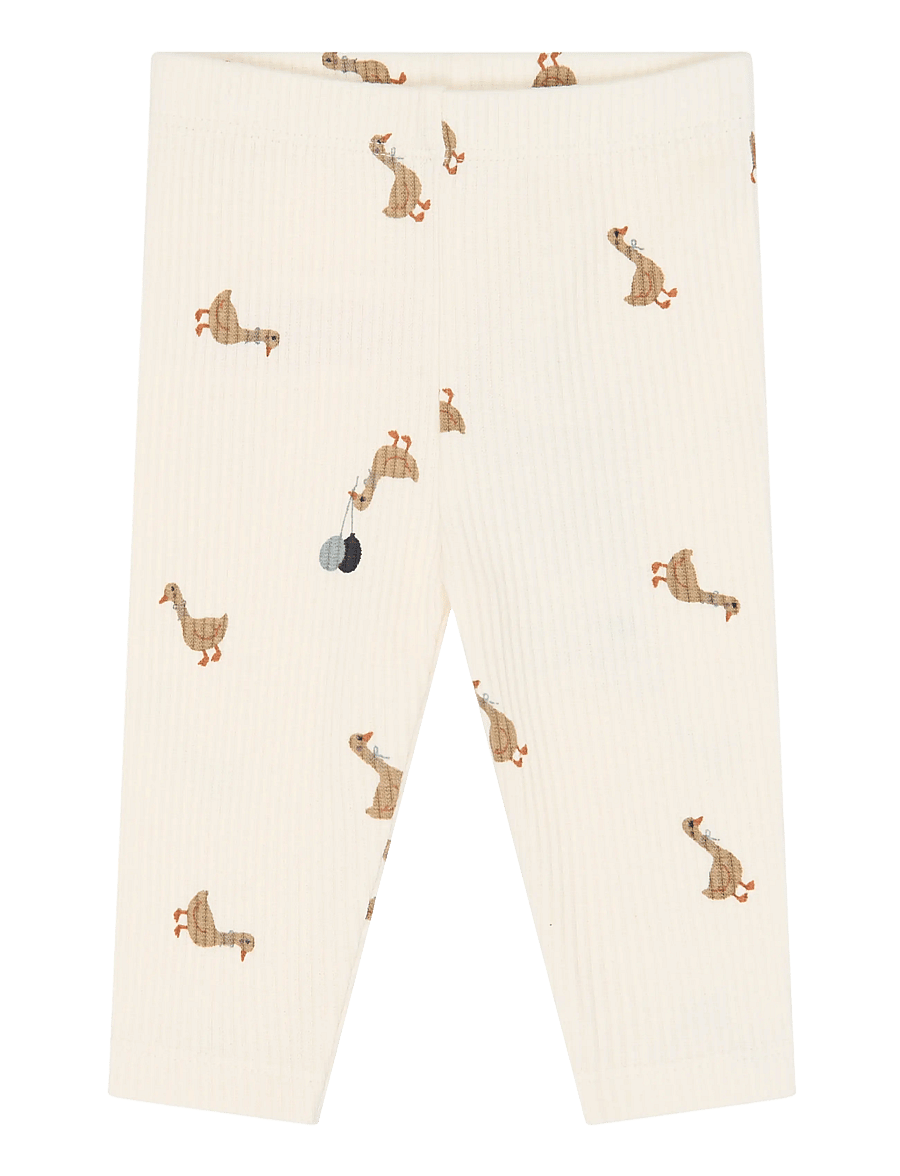 The New - TNSBVito Rib Leggings - leggings - gardenia aop - 0