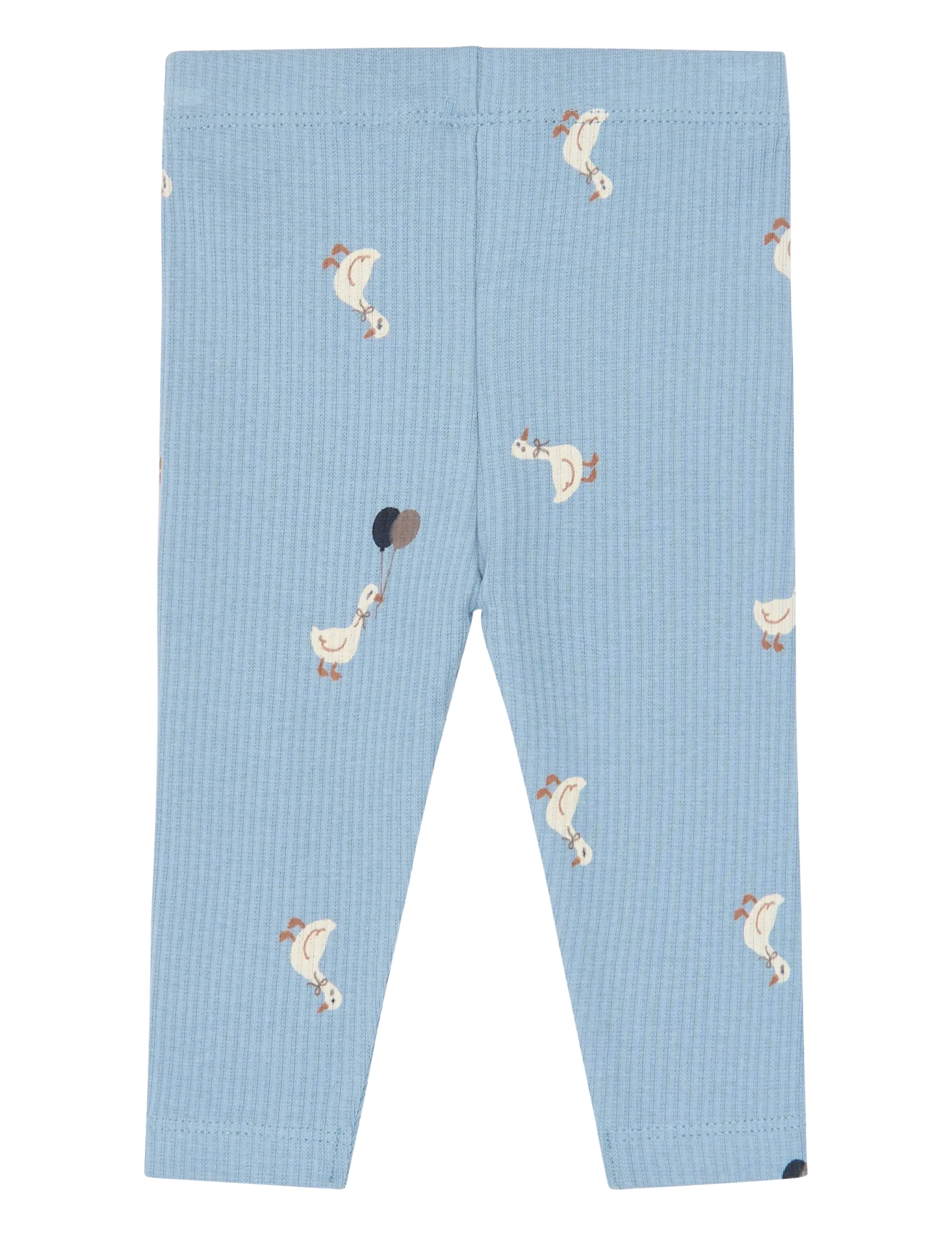 The New - TNSBVito Rib Leggings - langærmede bodyer - gardenia aop - 1