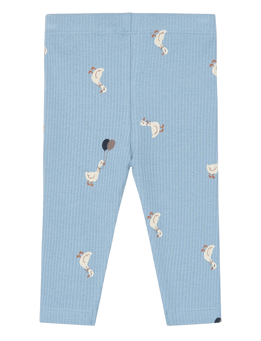 The New - TNSBVito Rib Leggings - langærmede bodyer - gardenia aop - 1