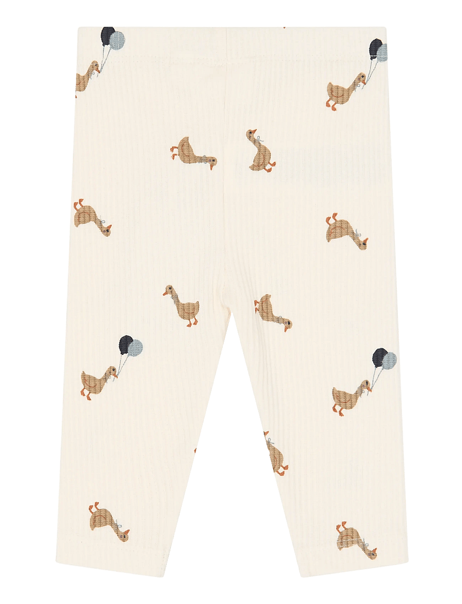 The New - TNSBVito Rib Leggings - leggings - gardenia aop - 1