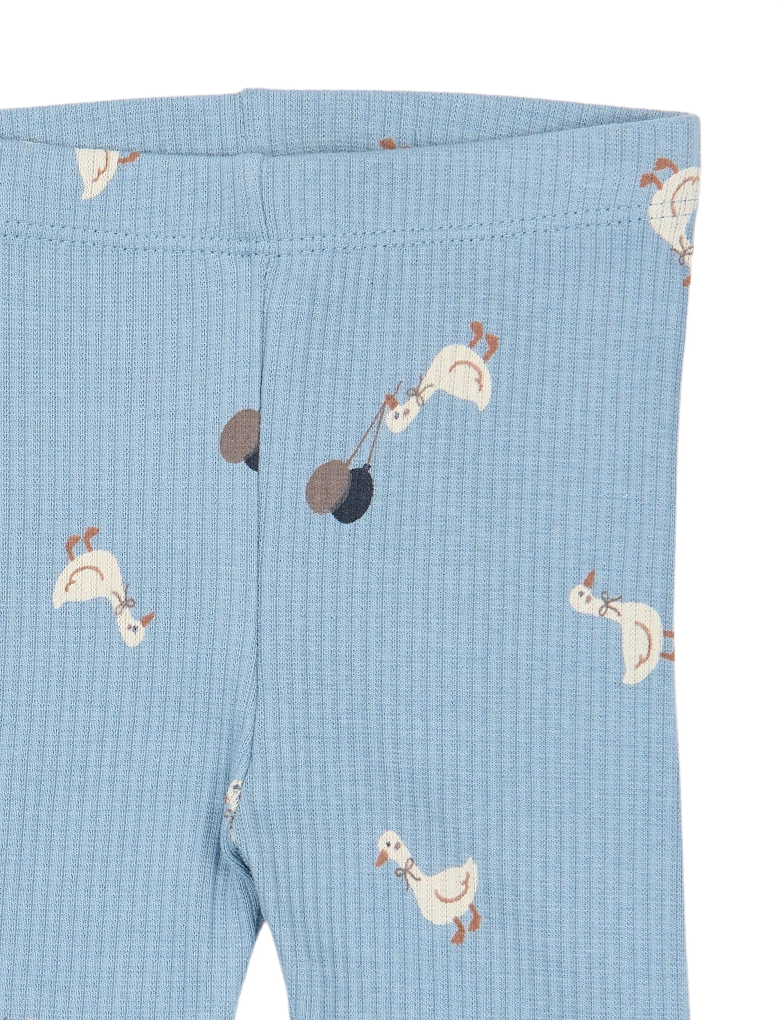 The New - TNSBVito Rib Leggings - langærmede bodyer - gardenia aop - 2