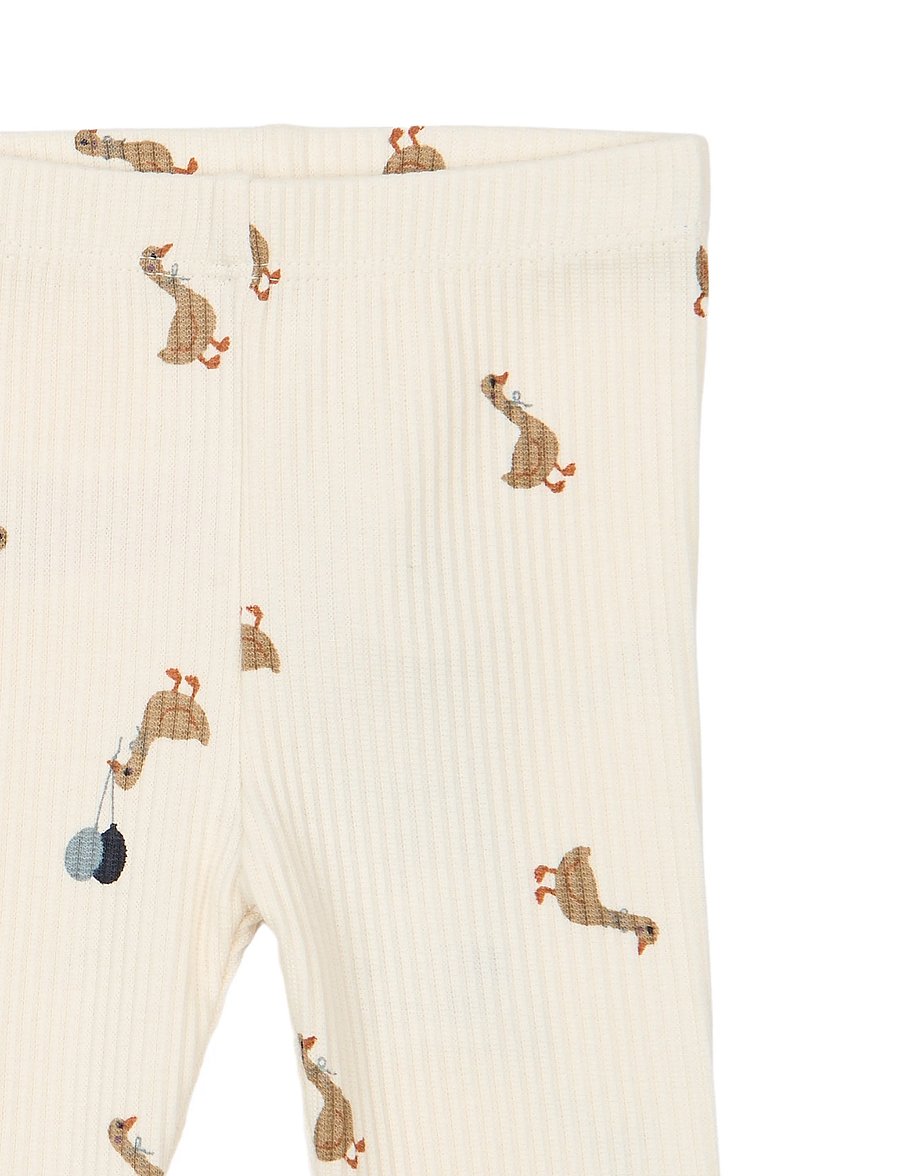 The New - TNSBVito Rib Leggings - leggings - gardenia aop - 2