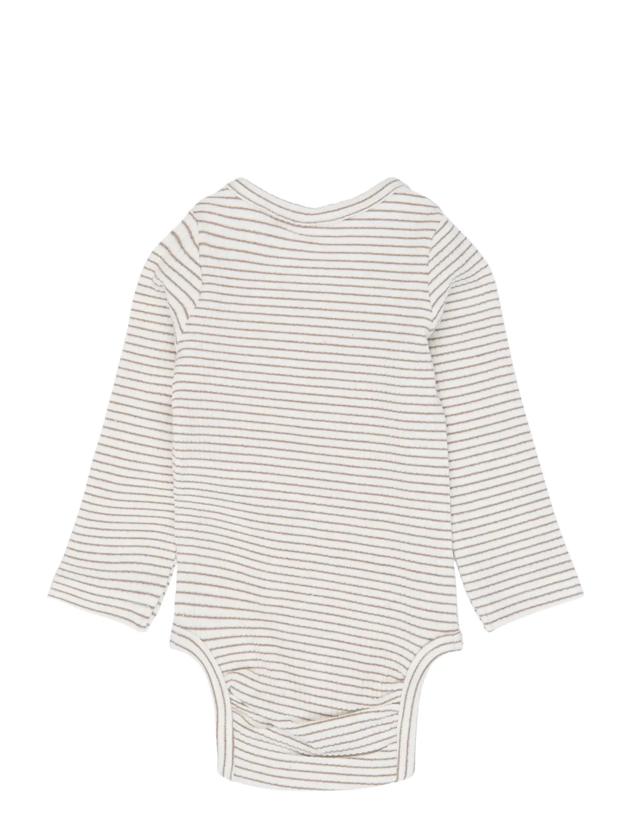 The New TNSBVitus L_S Rib Body - Baby 44-92 - TAUPE GRAY STRIPED TN / cream