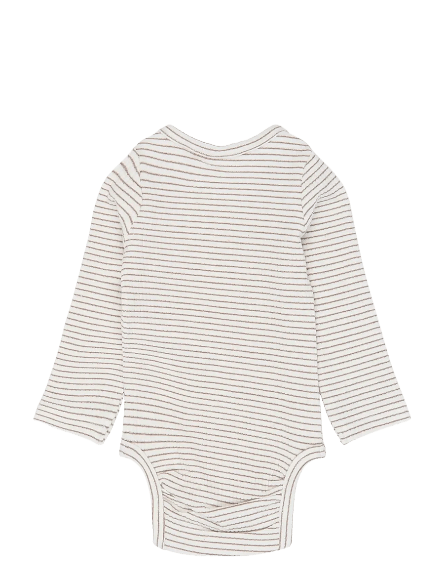 The New - TNSBVitus L_S Rib Body - langärmelige bodys - taupe gray striped tn - 1