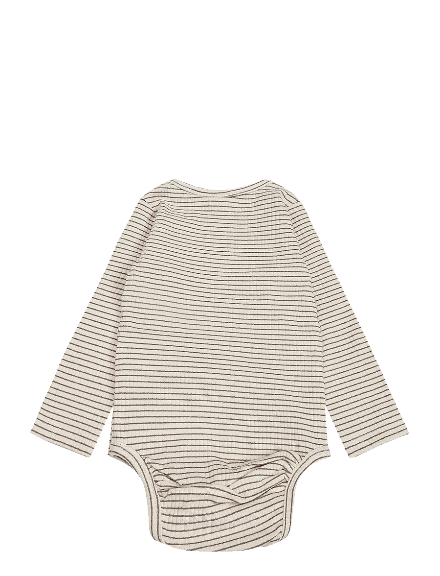 The New - TNSBVitus L_S Rib Body - langärmelige bodys - taupe gray striped tn - 1