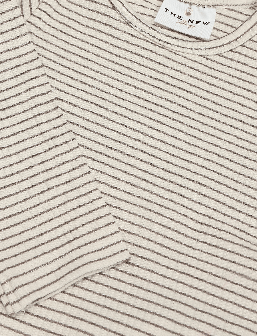 The New - TNSBVitus L_S Rib Body - langärmelige bodys - taupe gray striped tn - 2
