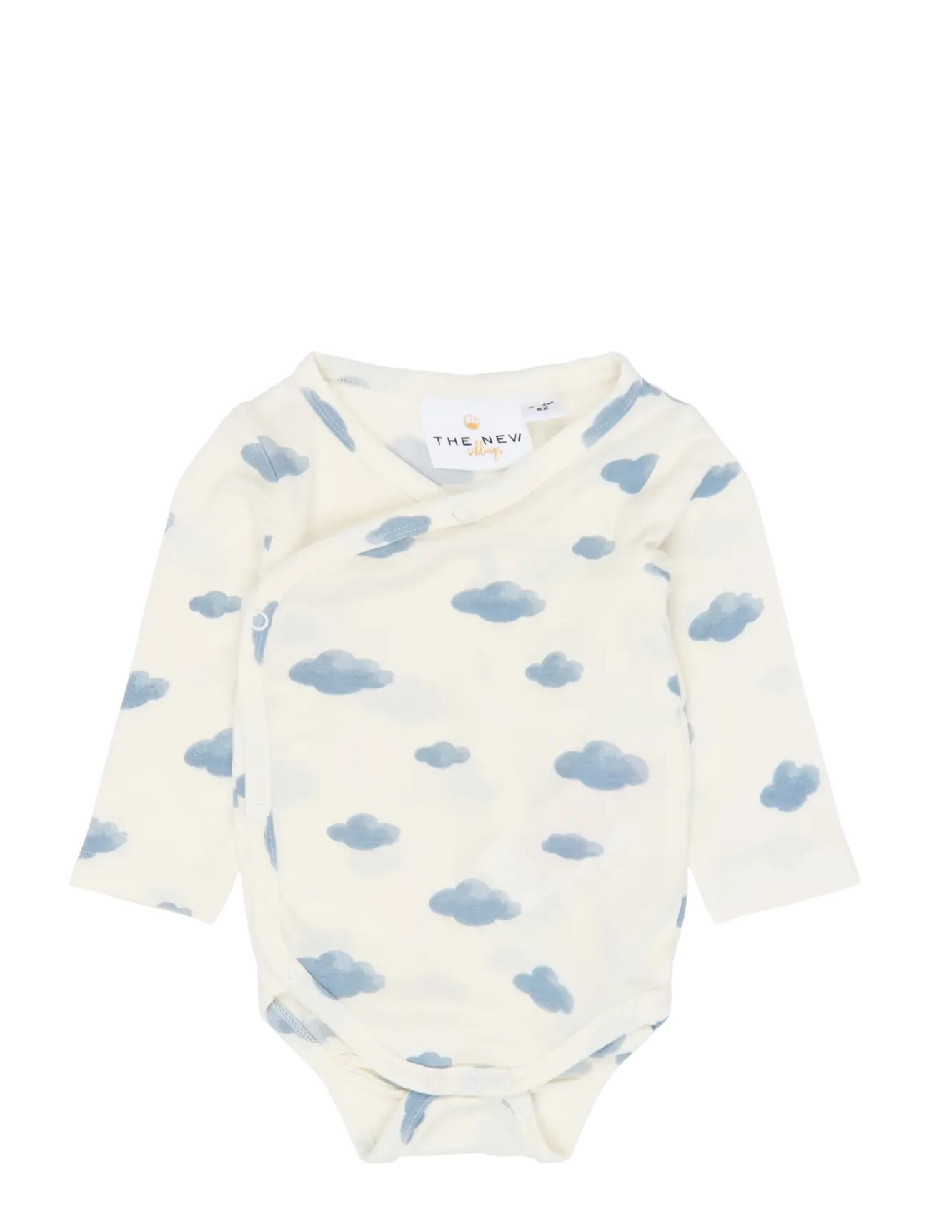The New TNSBVireo L_S Modal Wrap Body - Baby 44-92 - GARDENIA AOP / cream