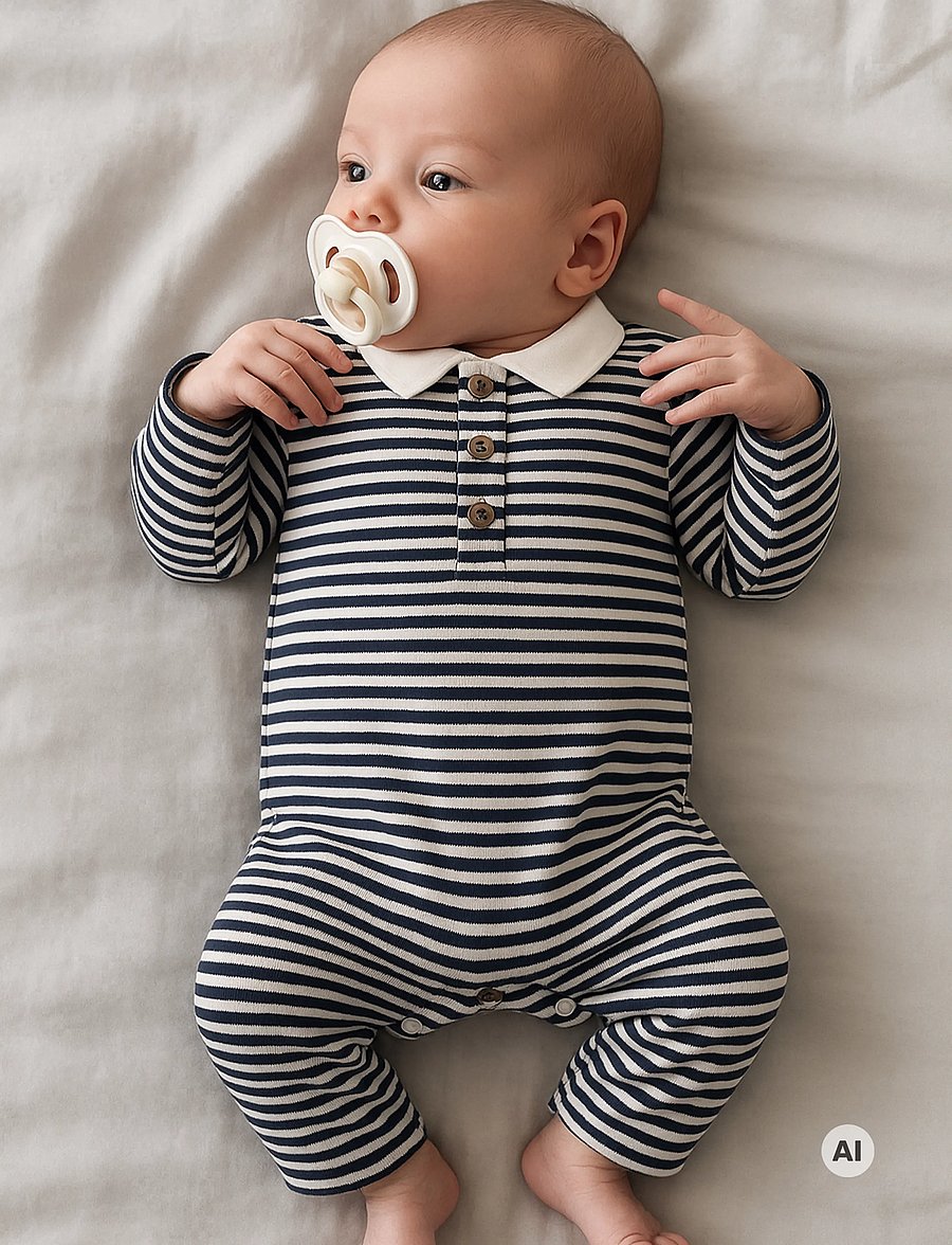 The New - TNSBVolker L_S Polo Jumpsuit - jumpsuits - navy blazer striped - 0