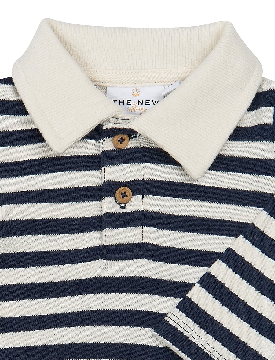 The New - TNSBVolker L_S Polo Jumpsuit - jumpsuits - navy blazer striped - 3