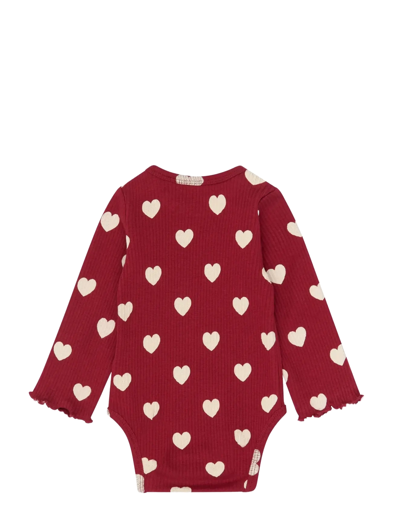The New - TNSBHoliday Red Heart L_S Rib Body - långärmade bodies - rio red aop tn - 2
