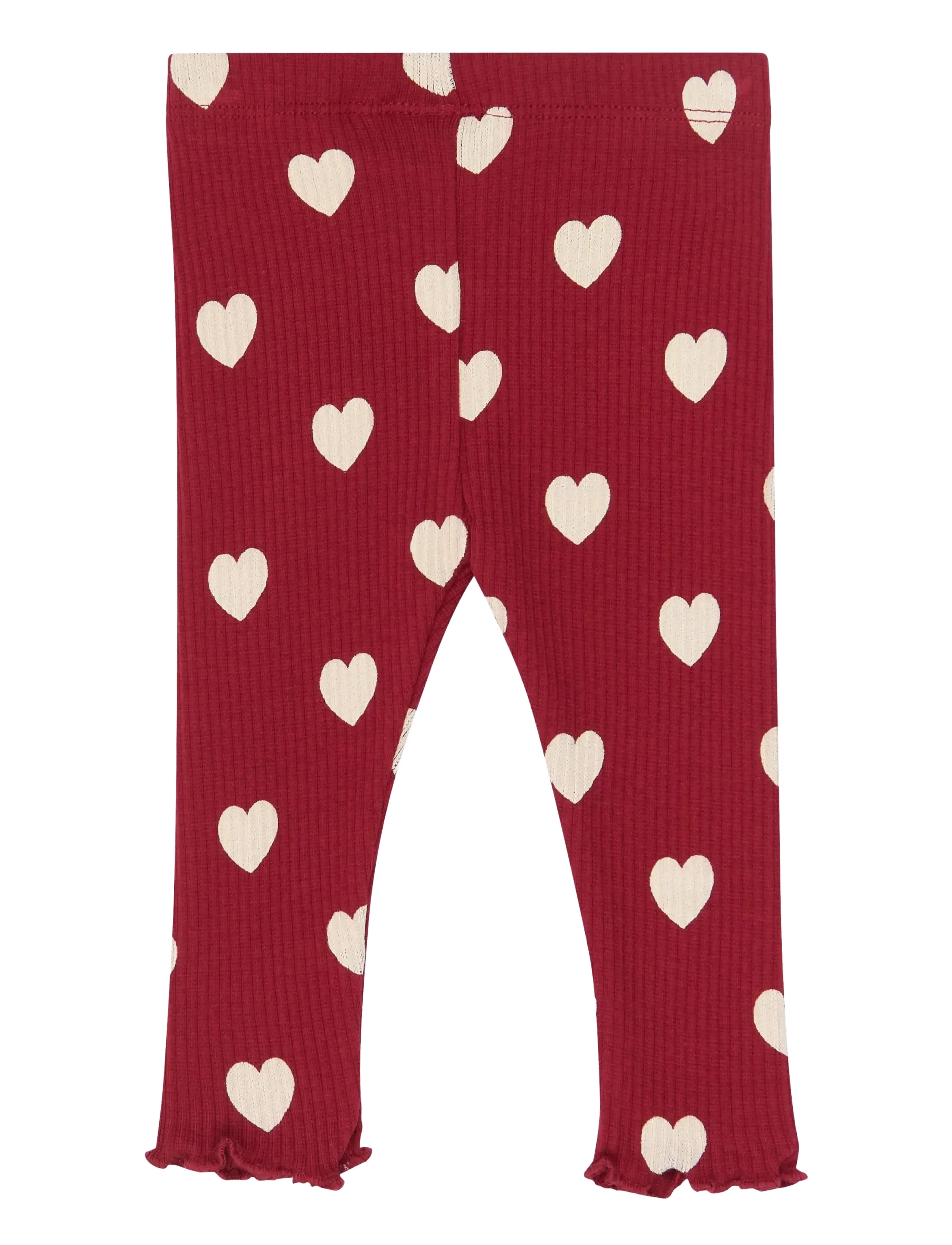 The New - TNSBHoliday Red Heart Rib Leggings - leggings - rio red aop tn - 2