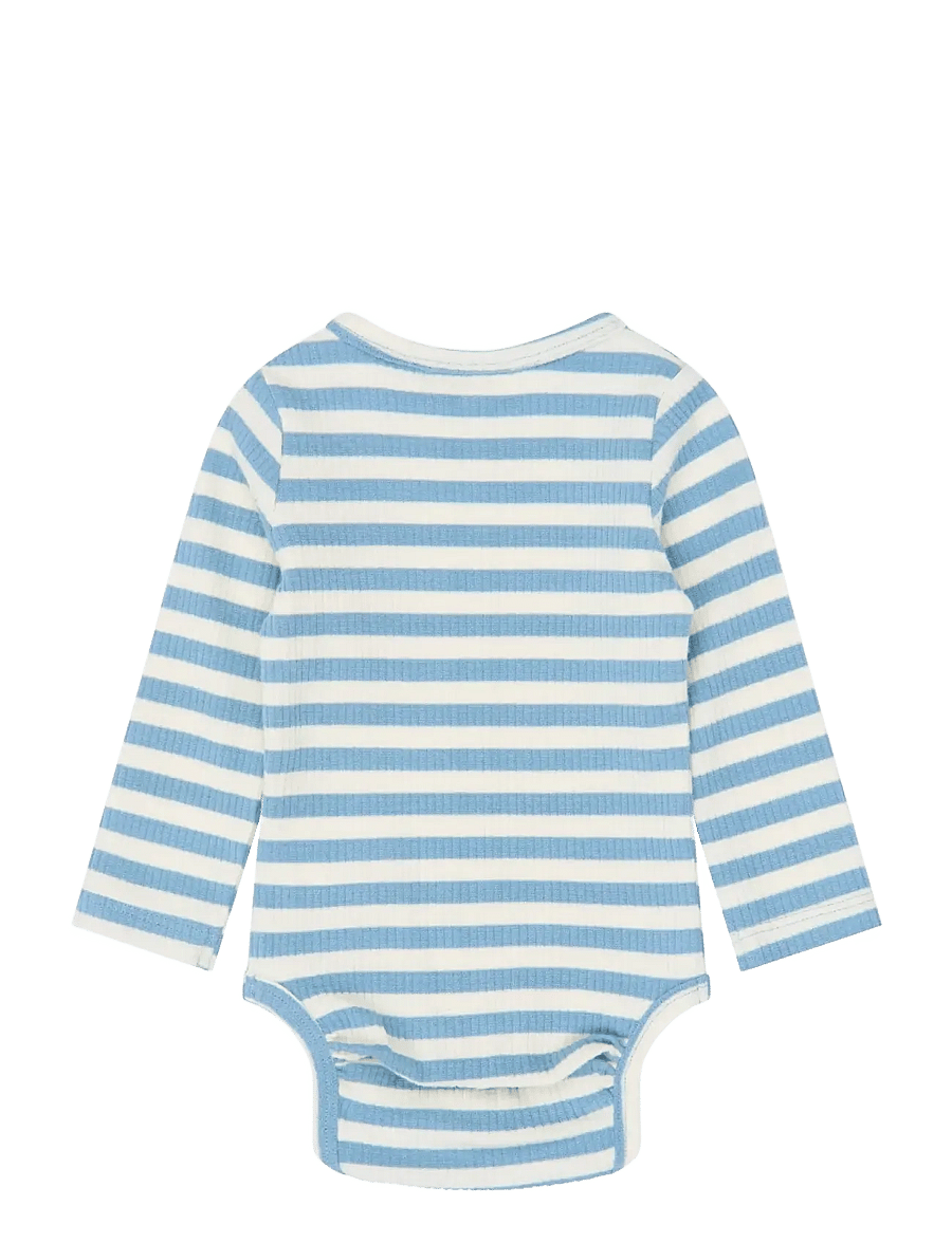 The New - TNSBFro L_S Rib Body - pikkade varrukatega bodid - ashley blue striped - 1