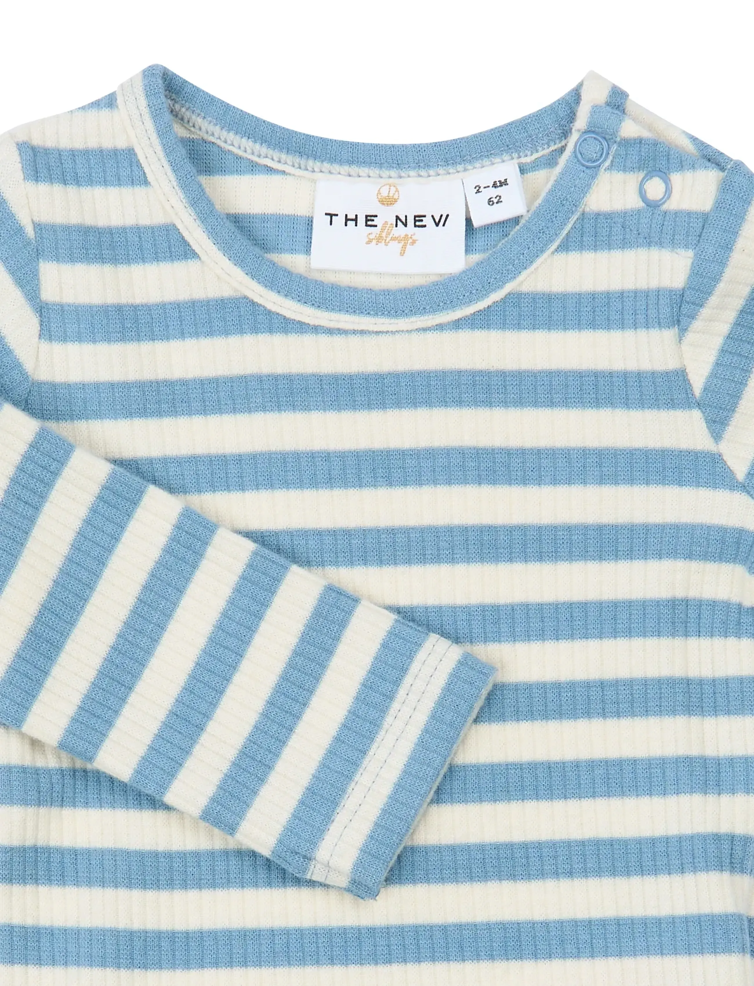 The New - TNSBFro L_S Rib Body - pikkade varrukatega bodid - ashley blue striped - 2
