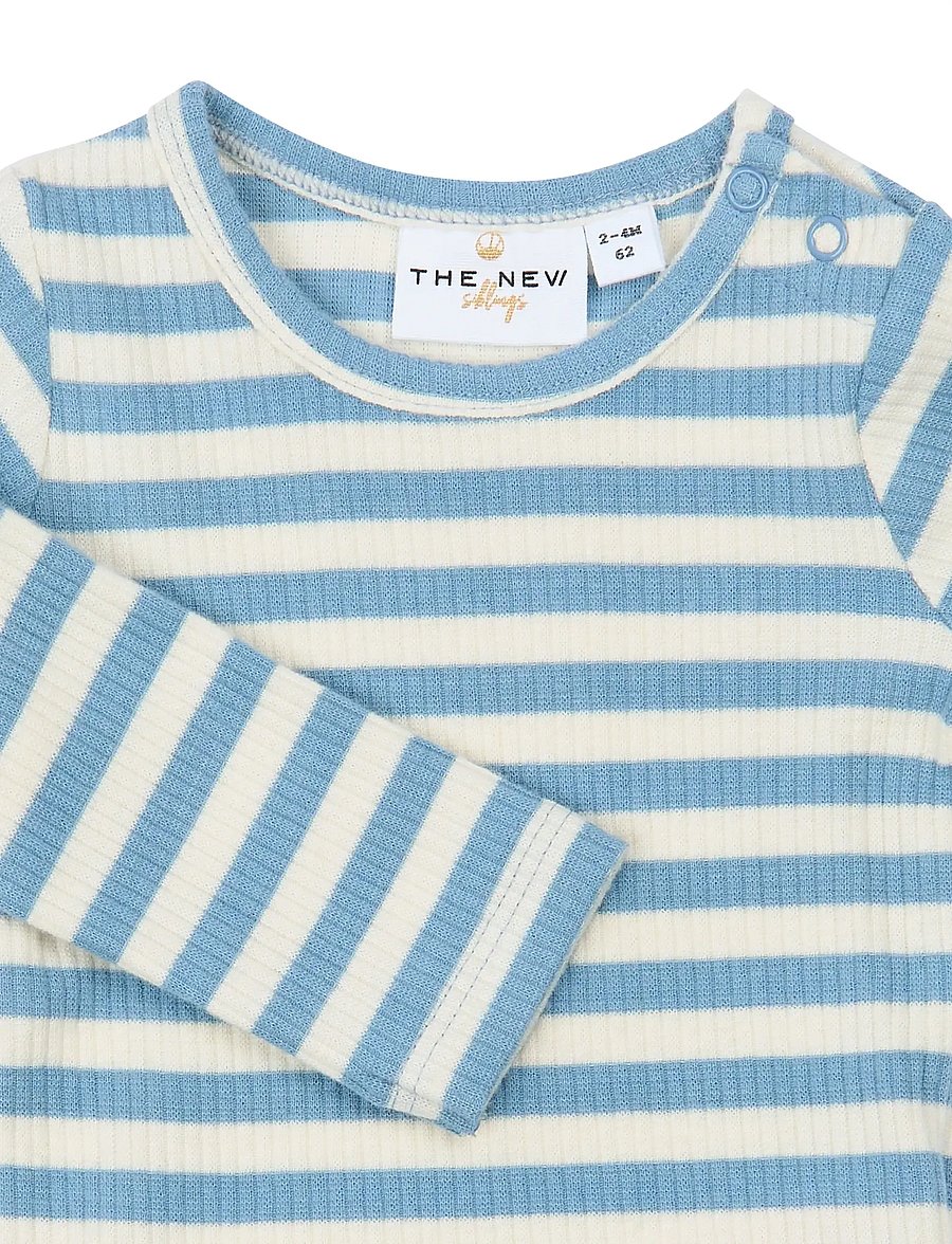 The New - TNSBFro L_S Rib Body - pikkade varrukatega bodid - ashley blue striped - 2