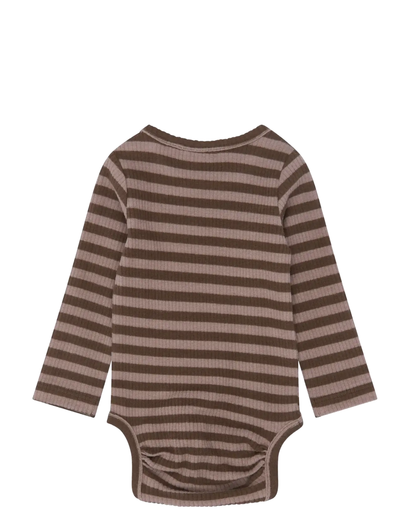 The New - TNSBFro L_S Rib Body - long-sleeved bodies - chestnut striped - 1