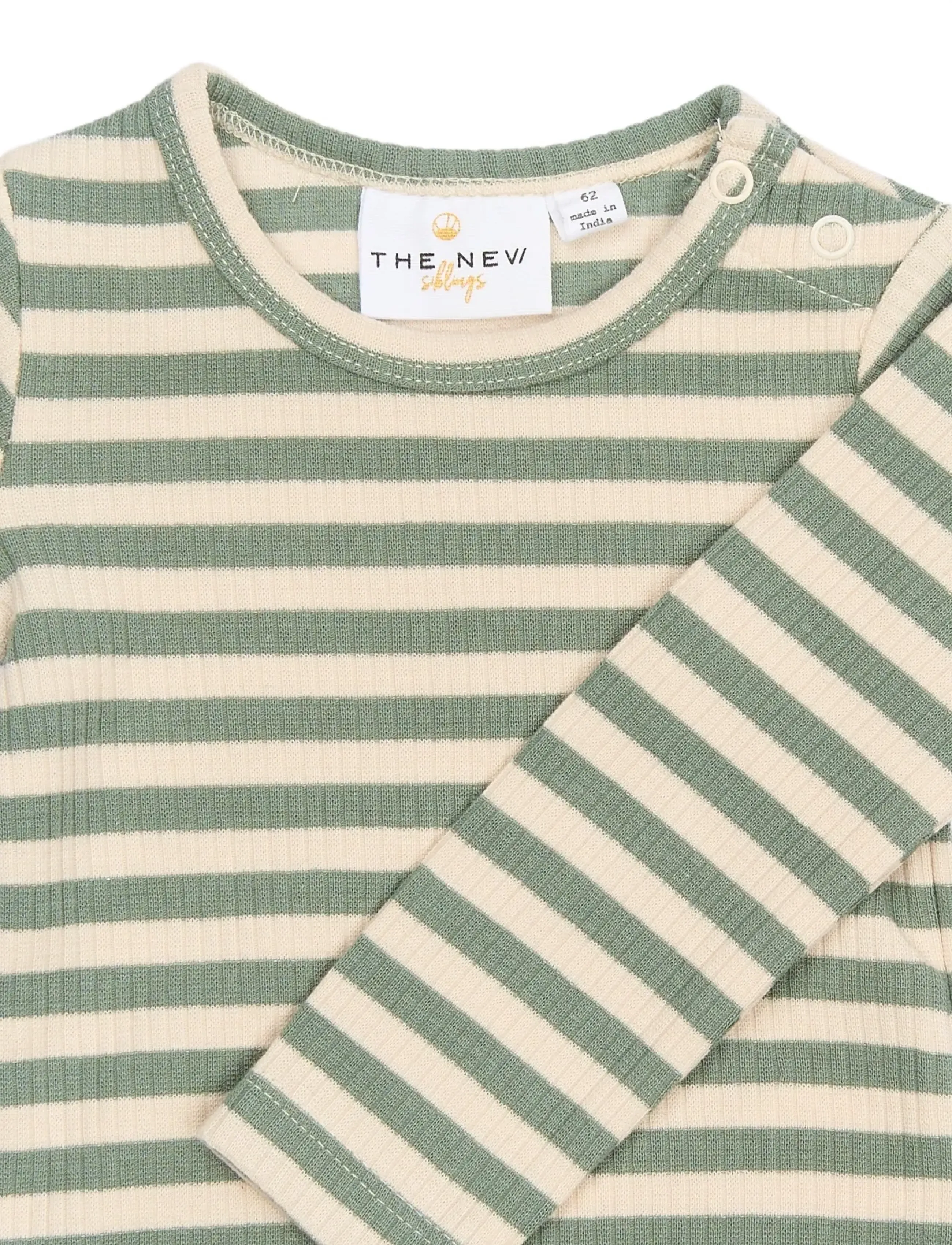 The New - TNSBFro L_S Rib Body - långärmade bodies - lily pad striped - 2