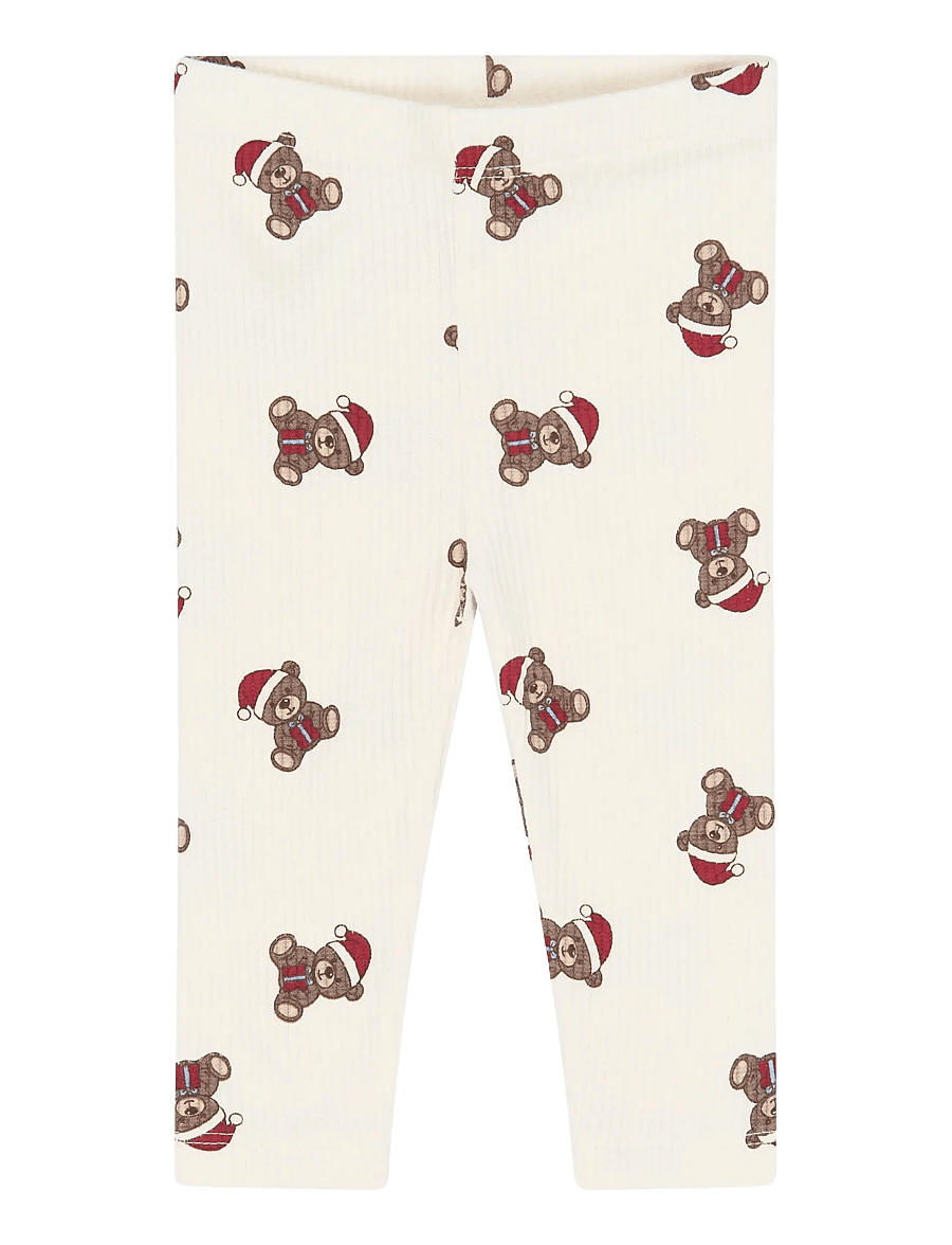 The New - TNSBHoliday Teddy Rib Leggings - leggings - gardenia aop - 1