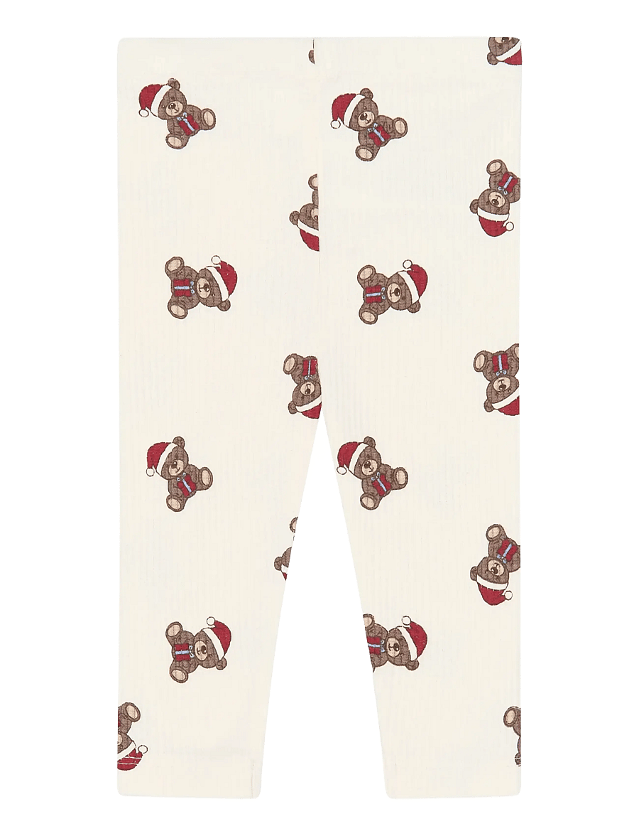The New - TNSBHoliday Teddy Rib Leggings - leggings - gardenia aop - 2