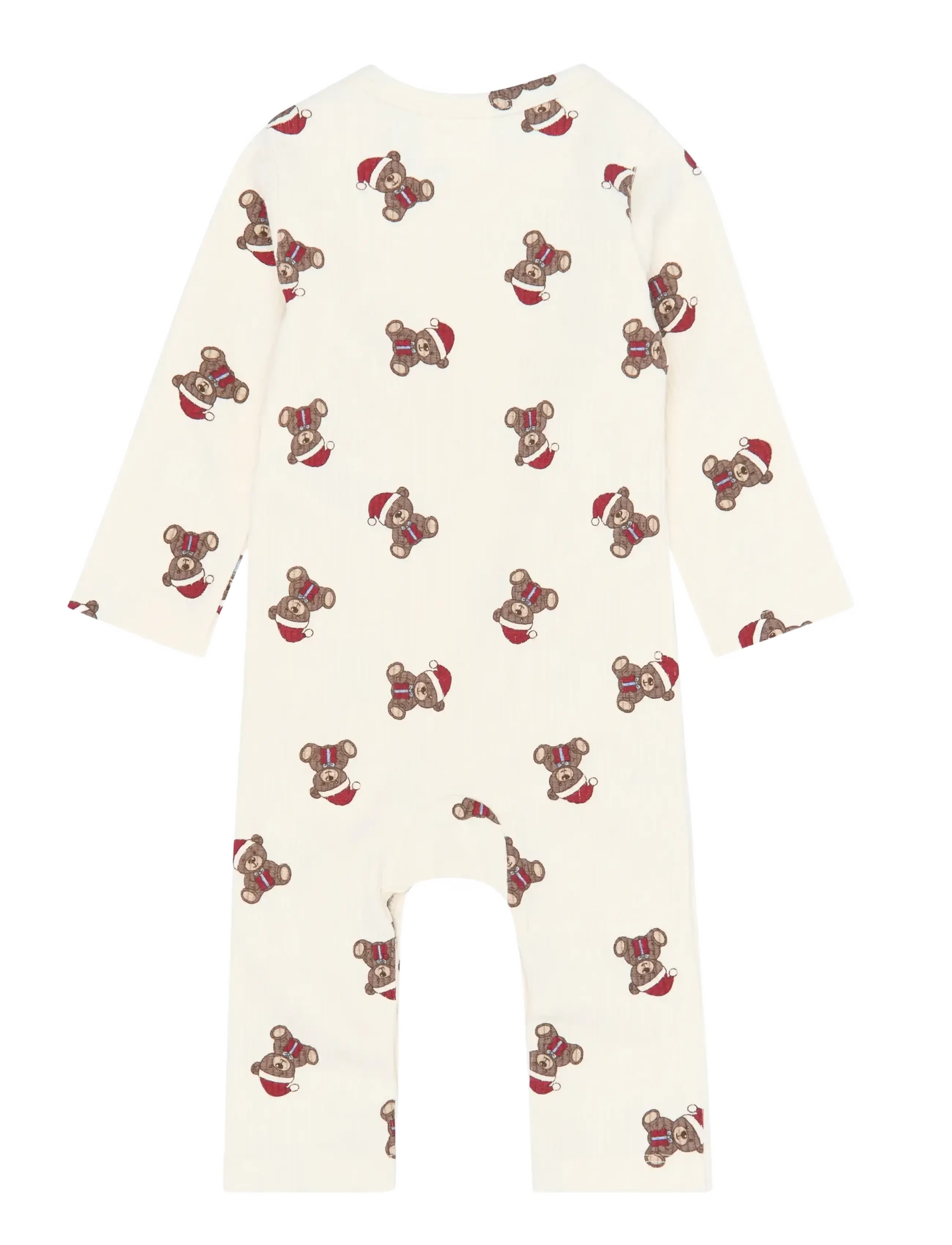 The New - TNSBHoliday Teddy L_S Rib Jumpsuit - kombinesoonid - gardenia aop - 1