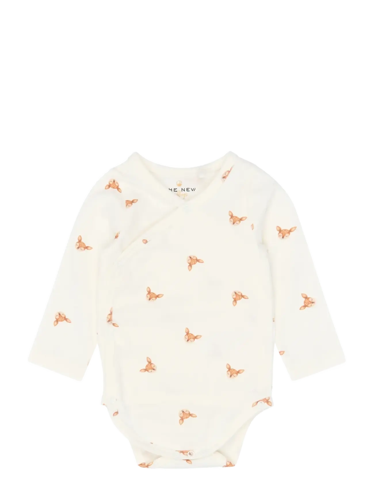 The New TNSBYeer L_S Wrap Body - Långärmade bodies - GARDENIA AOP / cream