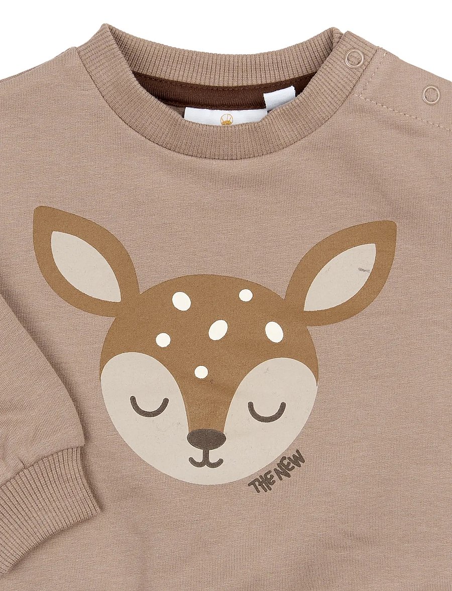 The New - TNSBYlk Sweatshirt - dressipluusid - taupe gray tn - 3