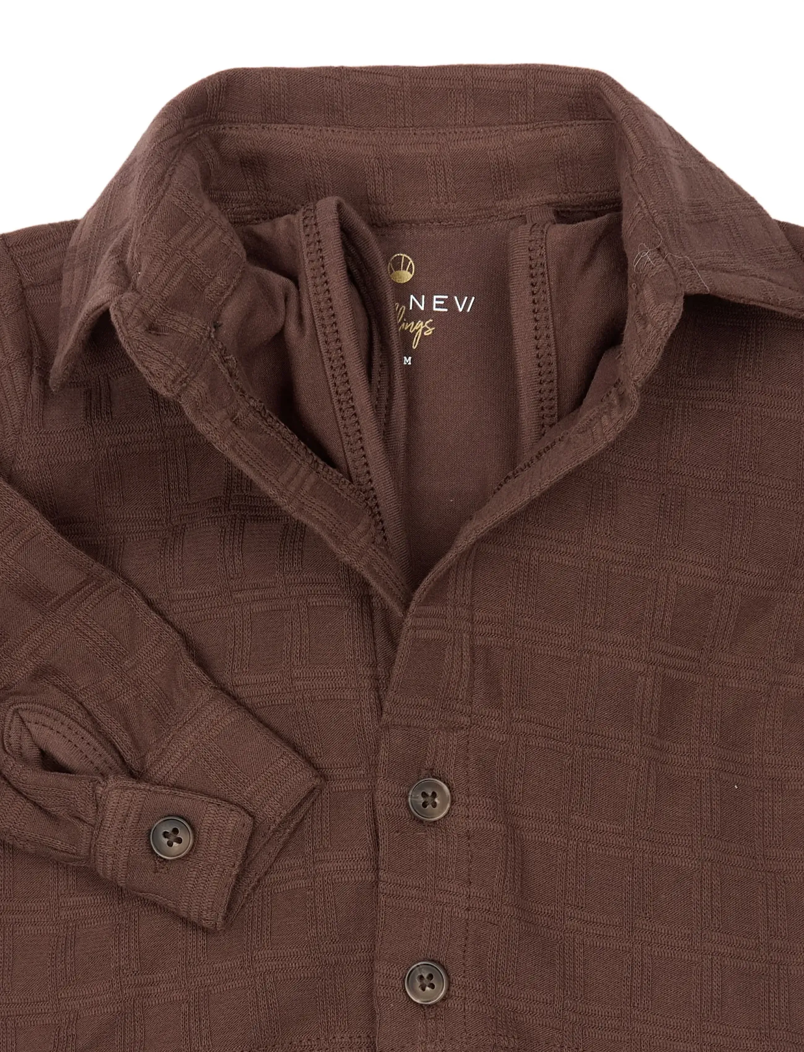 The New - TNSBYoello L_S Structured Body Shir - långärmade bodies - chestnut - 2