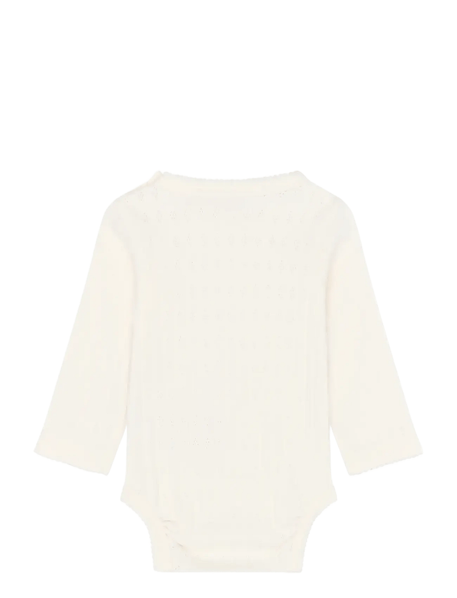 The New - TNSBYsabelle L_S Pointelle Body - långärmade bodies - gardenia - 1