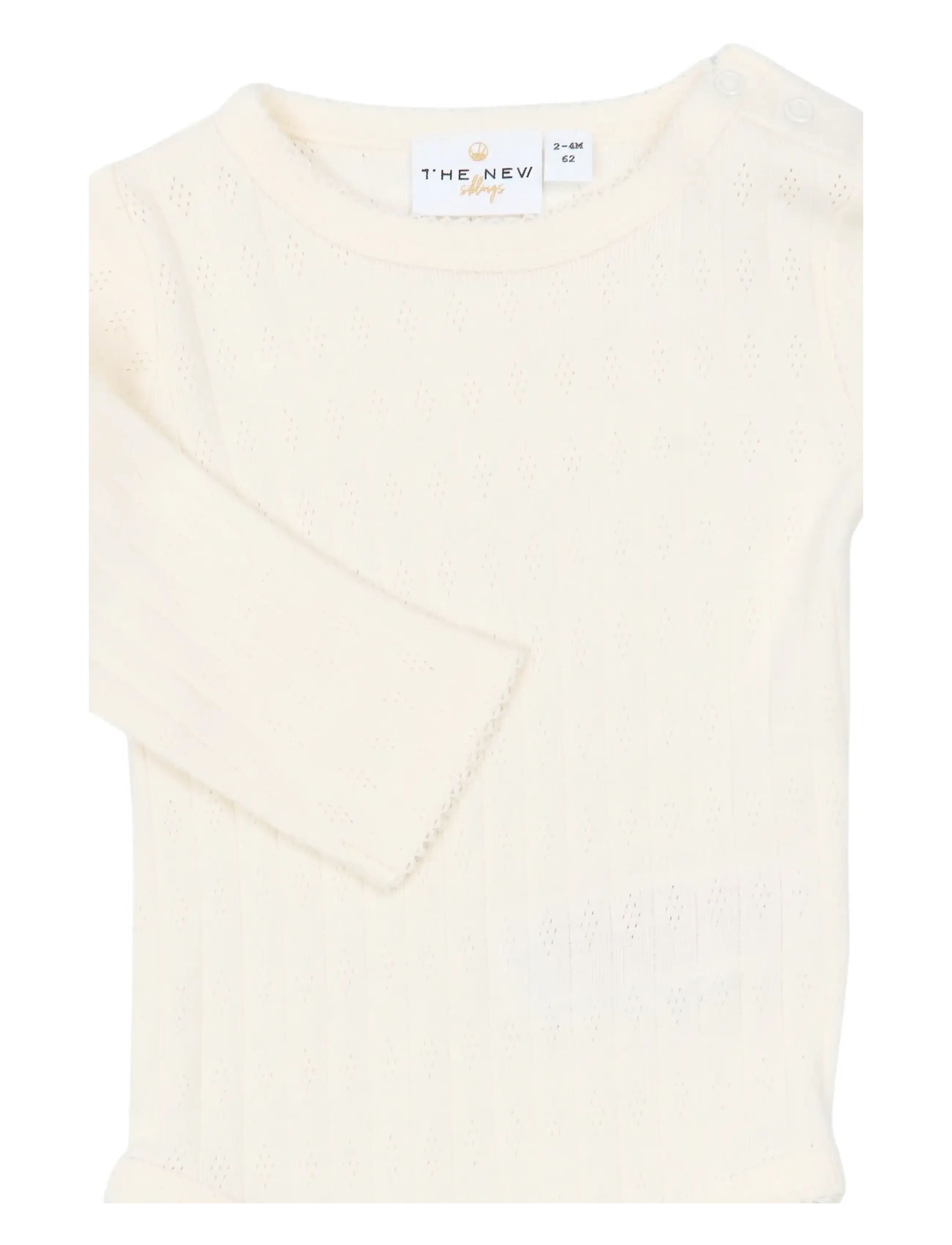 The New - TNSBYsabelle L_S Pointelle Body - långärmade bodies - gardenia - 2