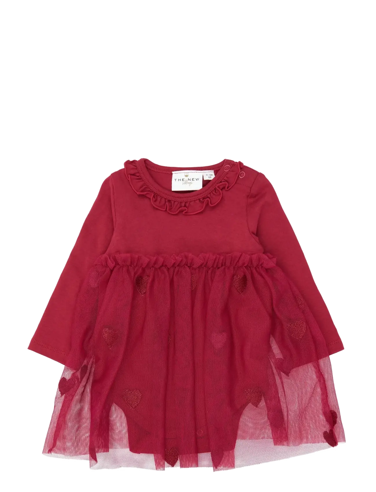 The New TNSBYnalla L_S Mesh Bodydress - Långärmade bodies - RIO RED EMB / red