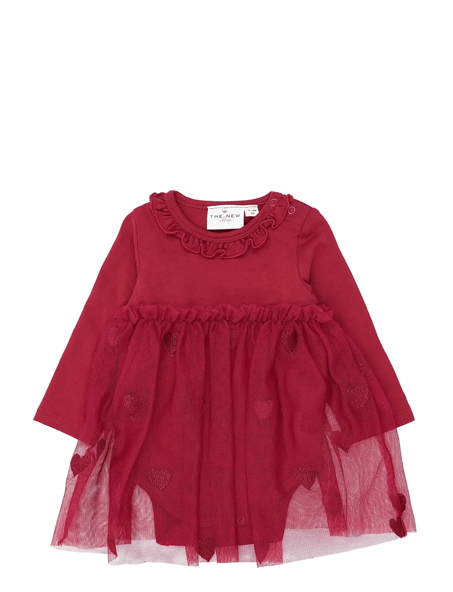 The New - TNSBYnalla L_S Mesh Bodydress - långärmade bodies - rio red emb - 0
