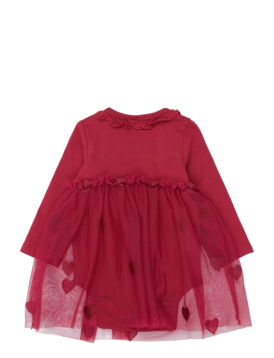 The New - TNSBYnalla L_S Mesh Bodydress - långärmade bodies - rio red emb - 1