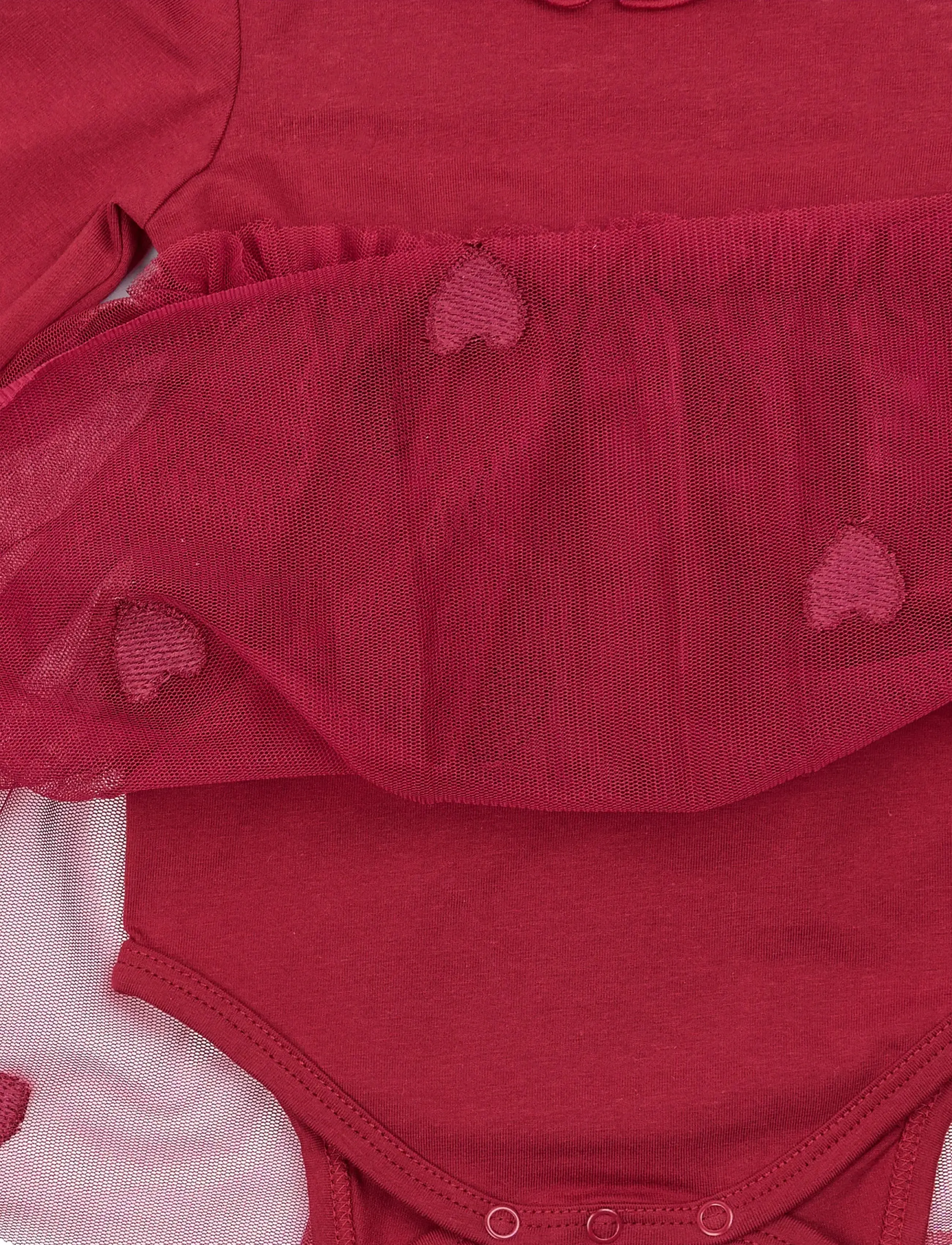 The New - TNSBYnalla L_S Mesh Bodydress - långärmade bodies - rio red emb - 2