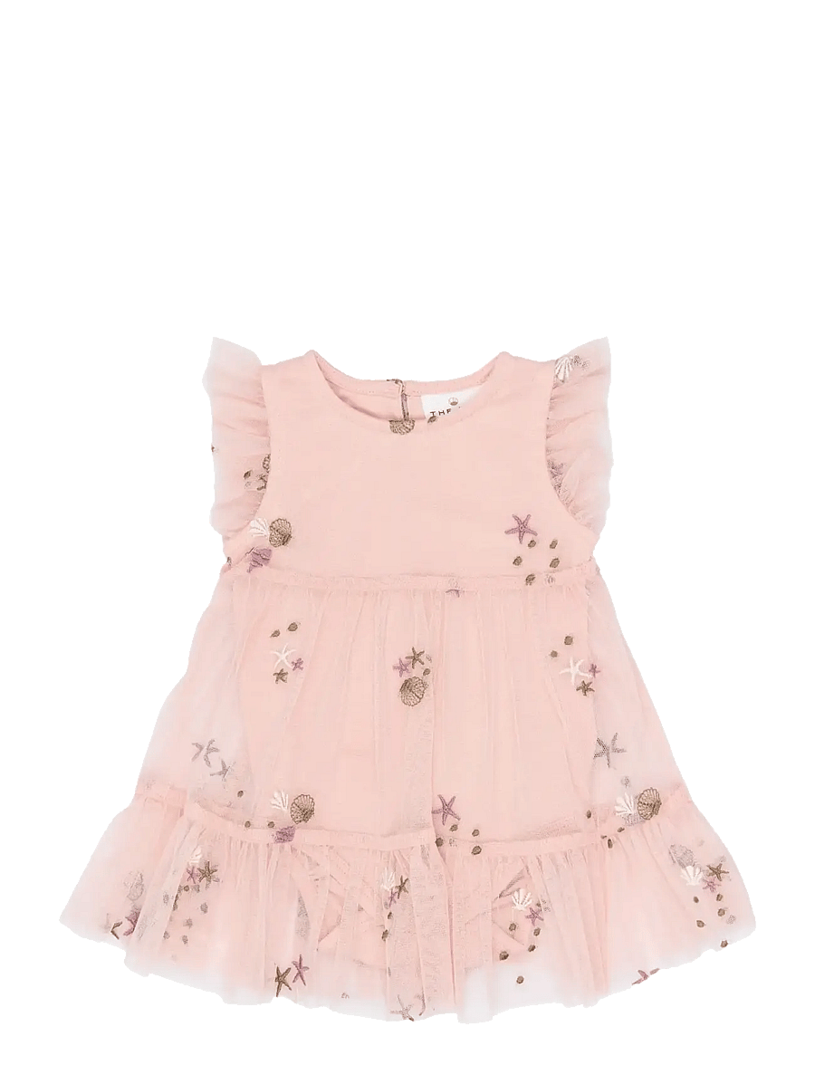The New - TNSBTulla S_L Bodydress - ermalausir barnakjólar - peach whip emb - 0