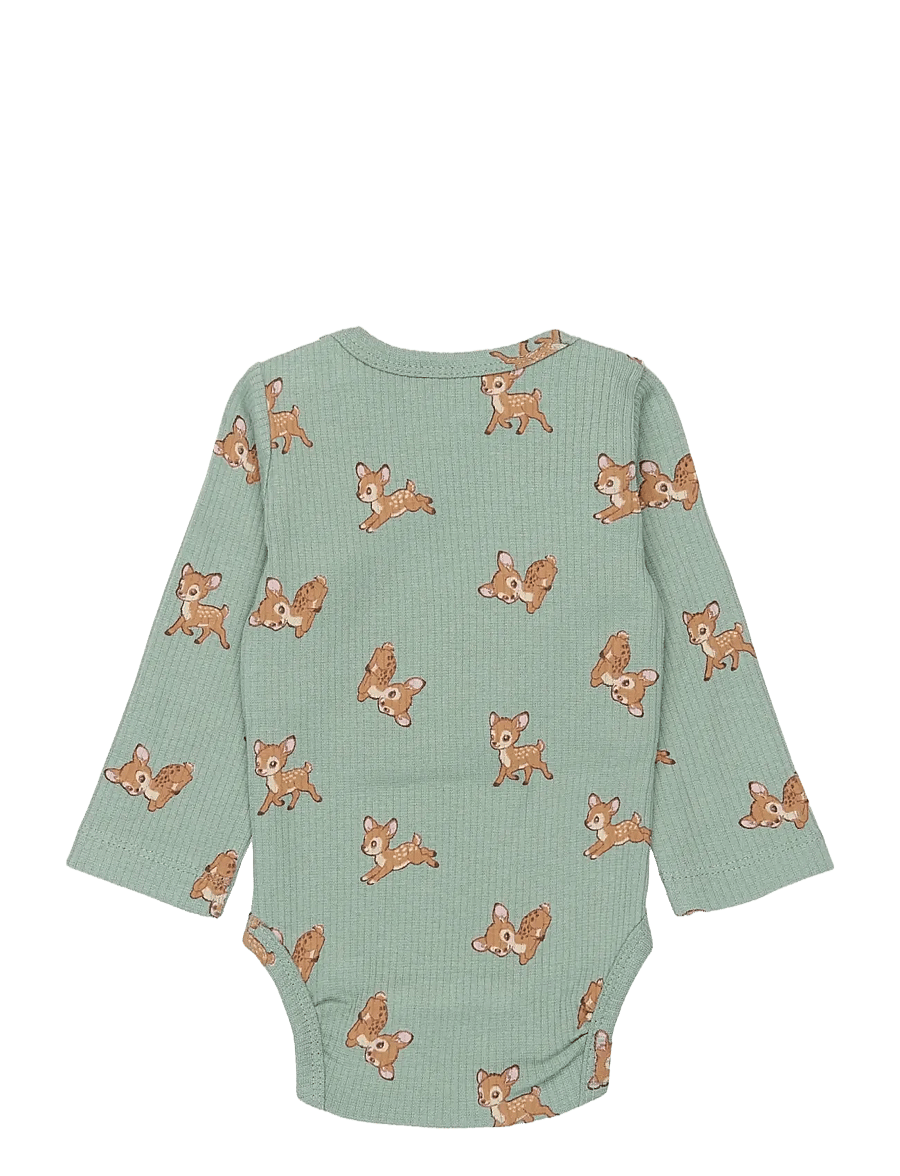 The New - TNSBYambu L_S Rib Body - långärmade bodies - lily pad aop - 1