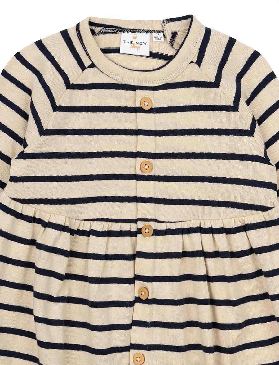 The New - TNSTNat L_S Dress - langærmede hverdagskjoler - mood indigo striped - 2