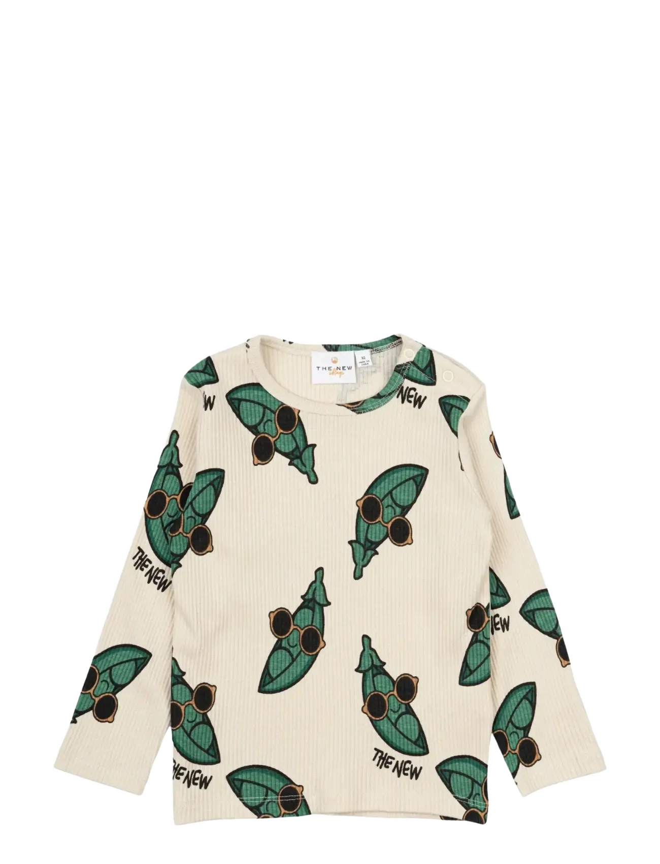 THE NEW Tnstnevi L_S Rib Tee Cream - 98 - Kinder