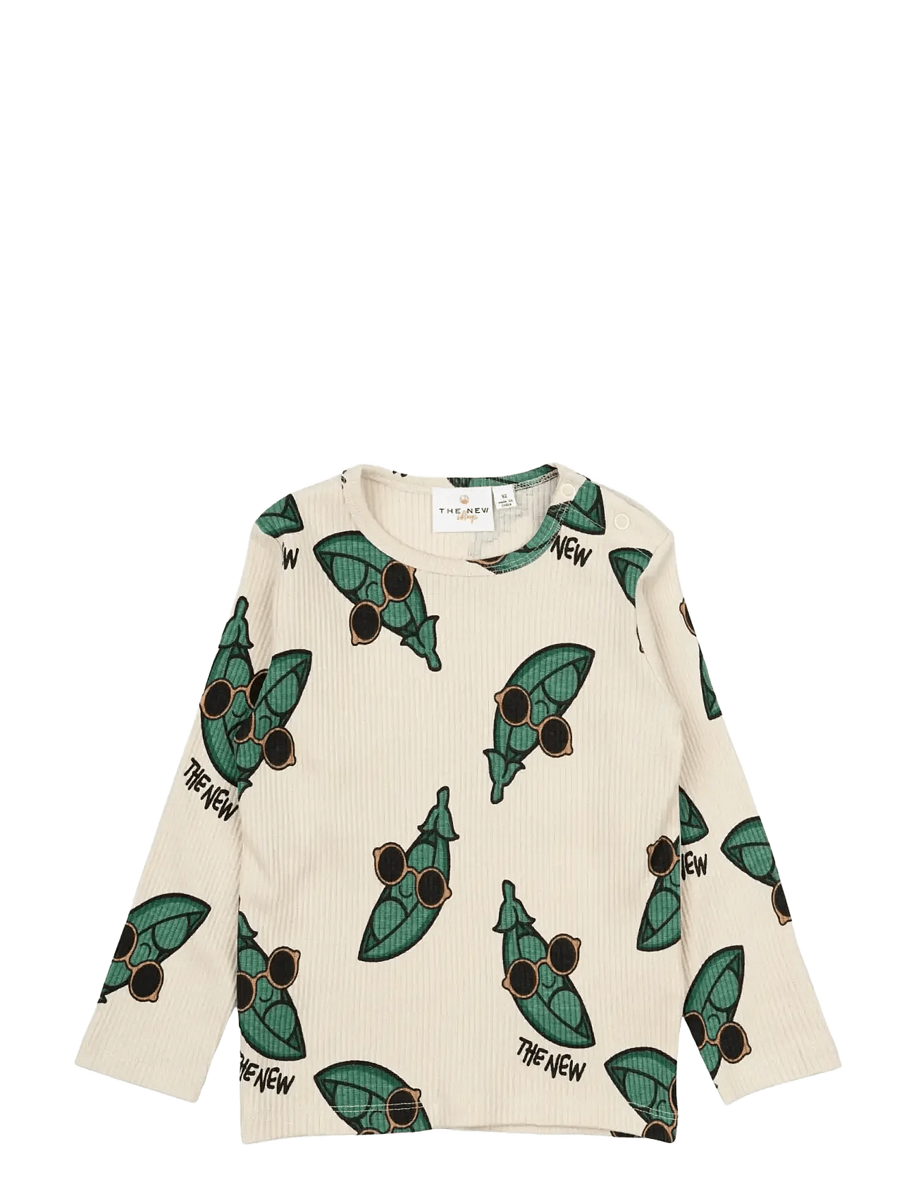 TNSTNevi L_S Rib Tee - WHITE SWAN AOP