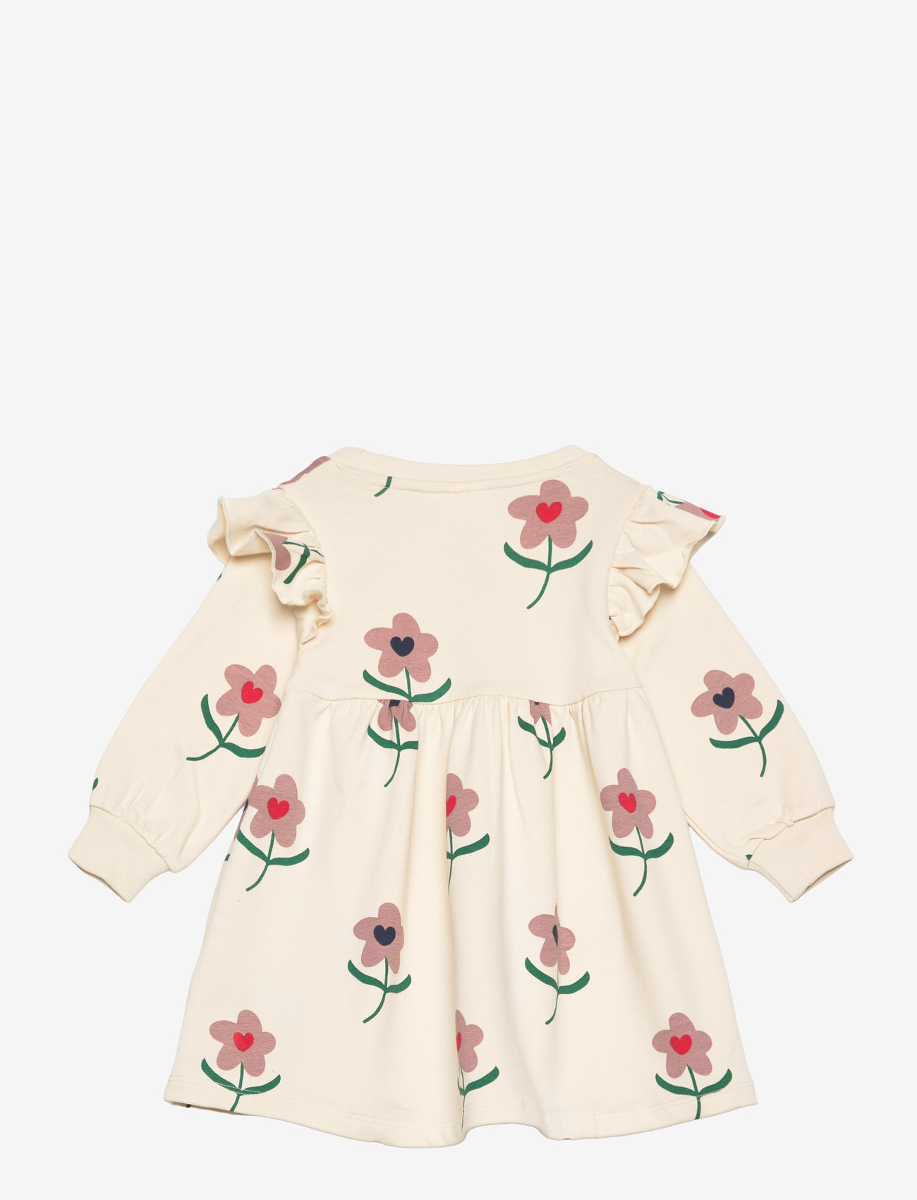 The New - TNSTNetty L_S Sweat Dress - långärmade babyklänningar - white swan aop - 1