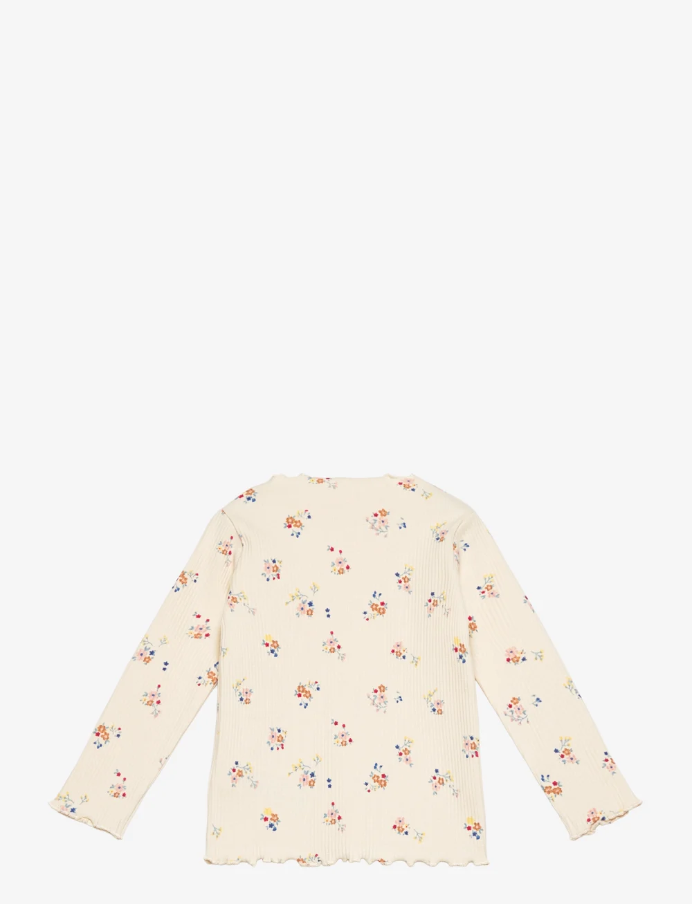 The New - TNSTNaya L_S Rib Tee - long-sleeved t-shirts - white swan aop - 1