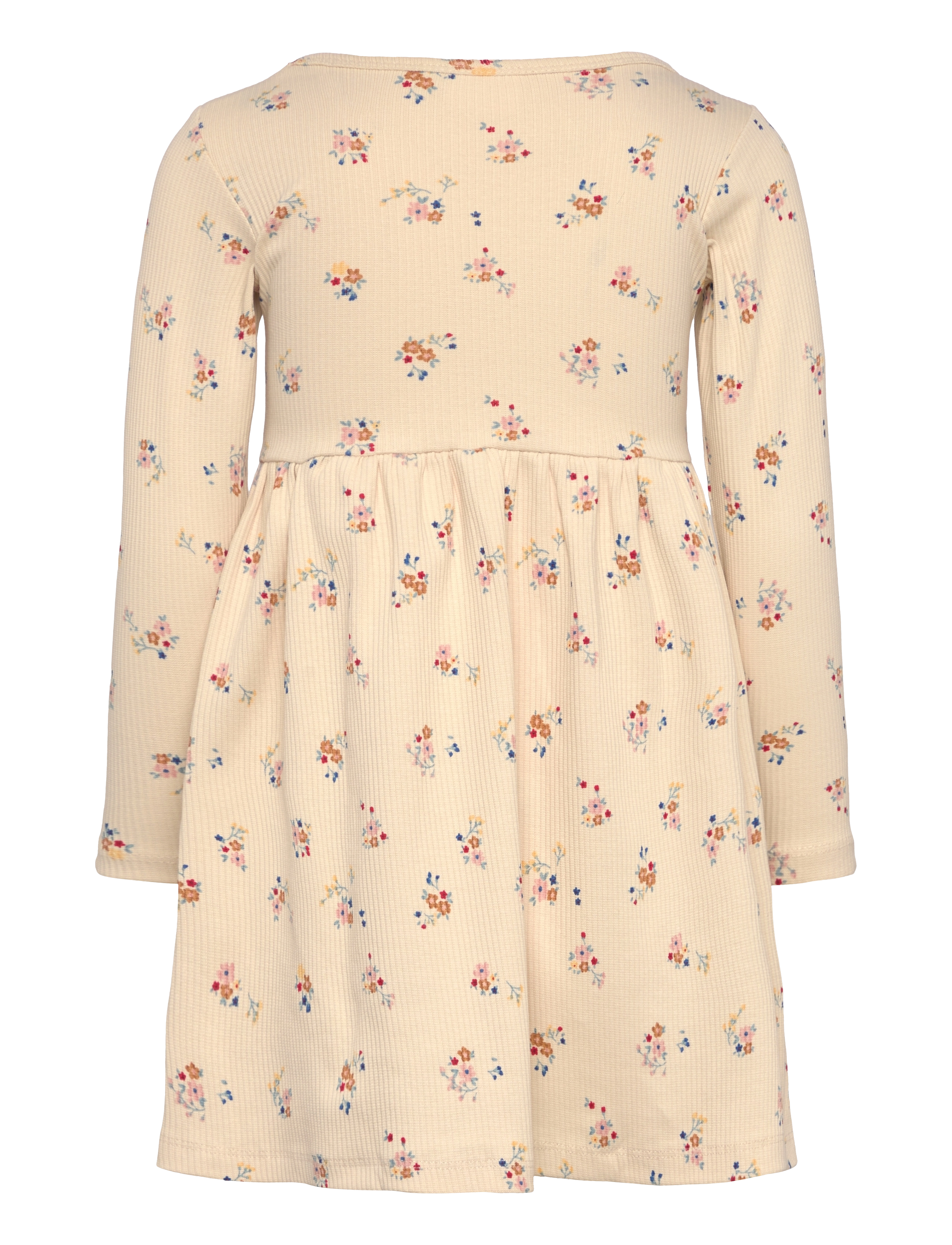The New - TNSTNaya L_S Rib Dress - langärmelige babykleider - white swan aop - 1
