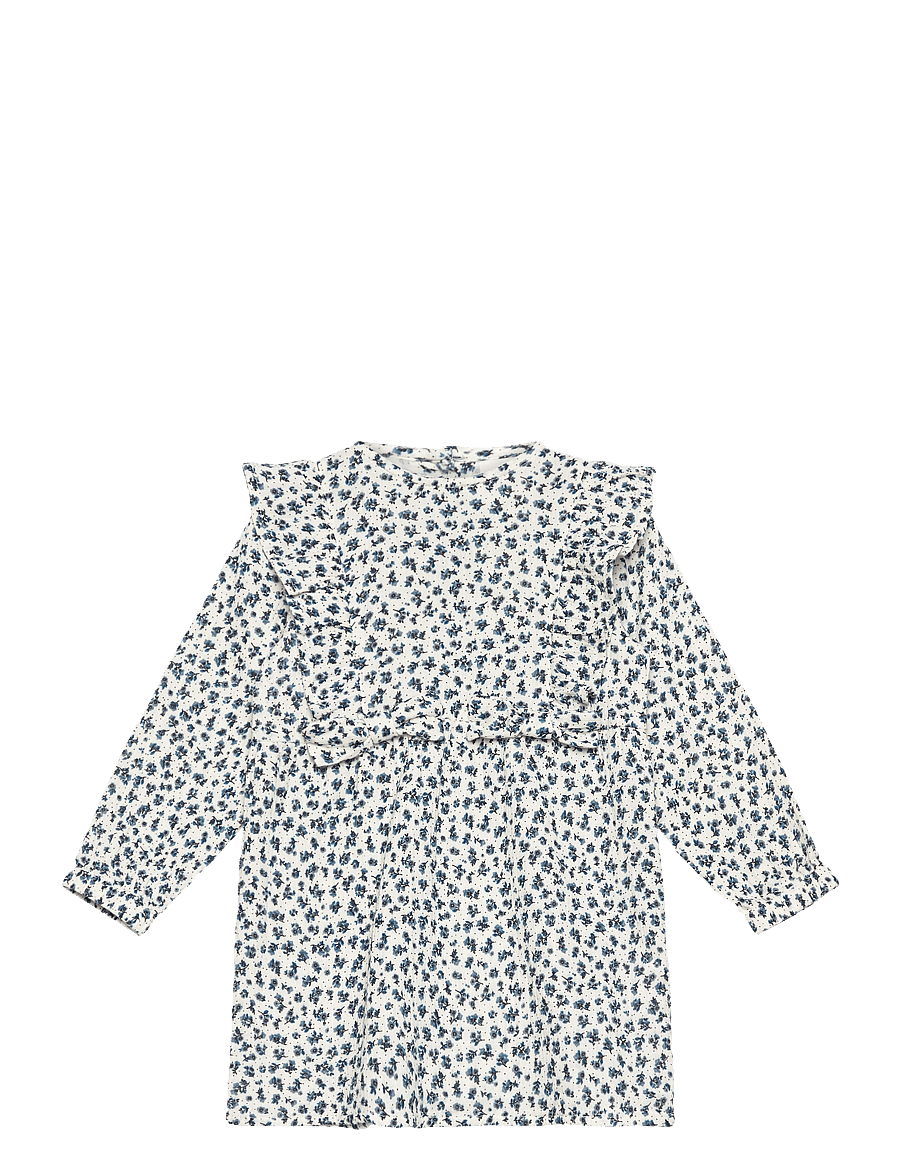 The New - TNSTNikita L_S Dress - pikkade varrukatega vabaaja kleidid - white swan aop - 0
