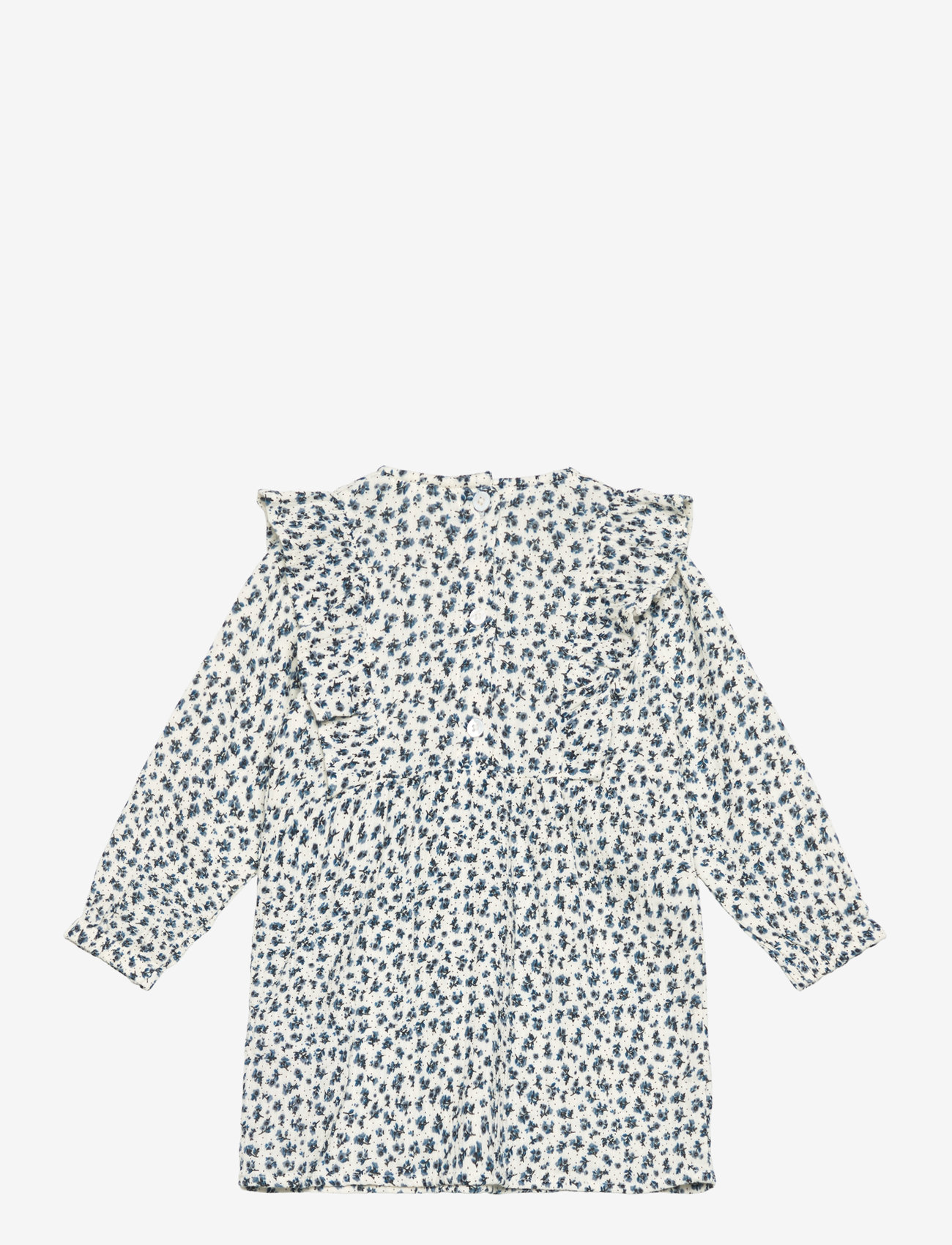 The New - TNSTNikita L_S Dress - långärmade babyklänningar - white swan aop - 1