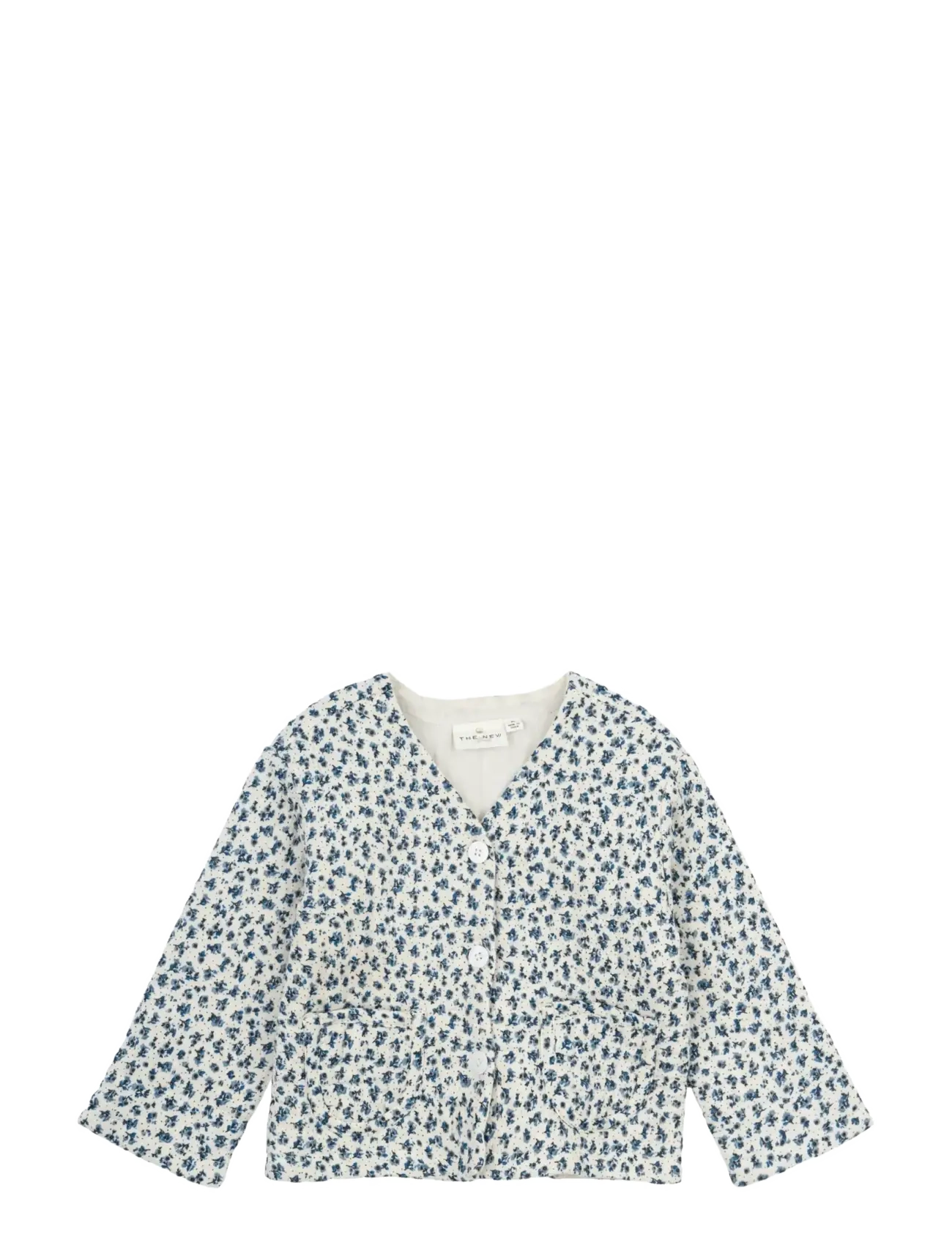 The New TNSTNikita Quilted Jacket - Joped - WHITE SWAN AOP / blue