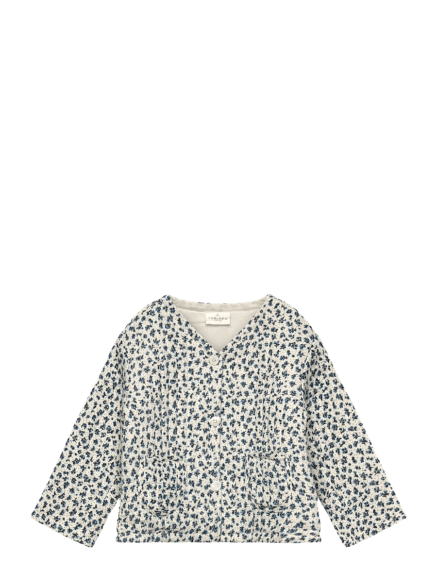 The New - TNSTNikita Quilted Jacket - quilted jassen - white swan aop - 1