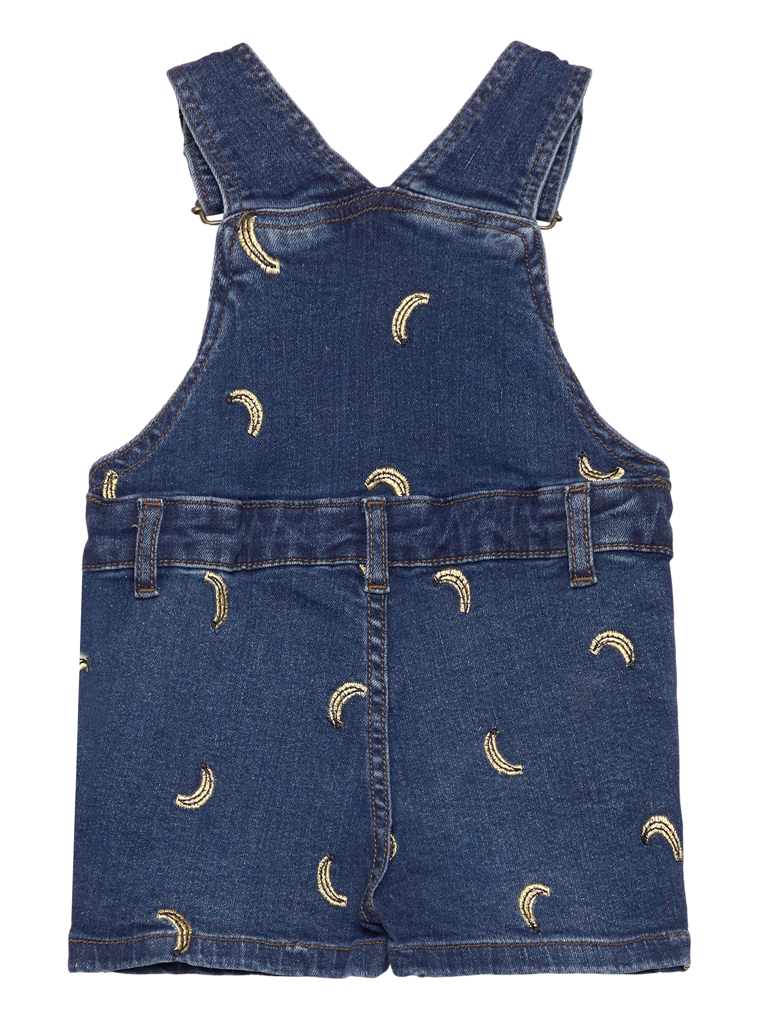 The New - TNSTOtis Short Denim Dungarees - medium blue denim emb - 2