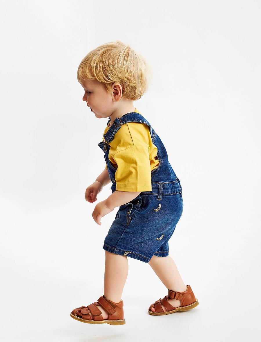 The New - TNSTOtis Short Denim Dungarees - medium blue denim emb - 3